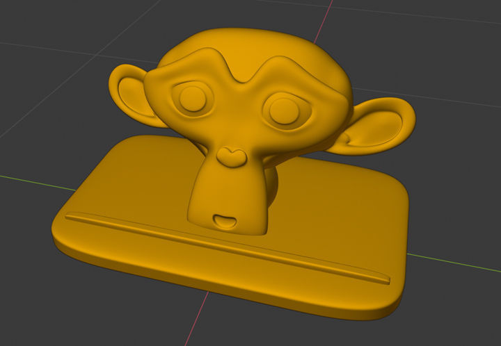 Blender Monkey Phone Holder 3D print model_2