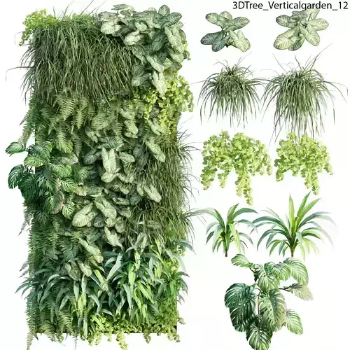 Verticalgarden - Green wall 12 3D model