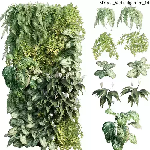 Verticalgarden - Green wall 14 3D model