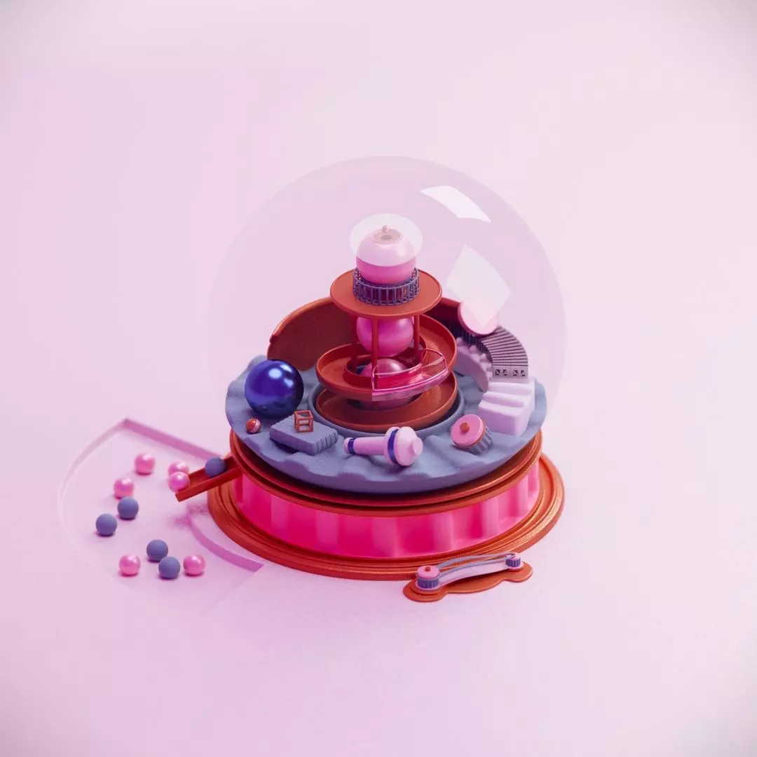 Glass ball toy 3D model_0