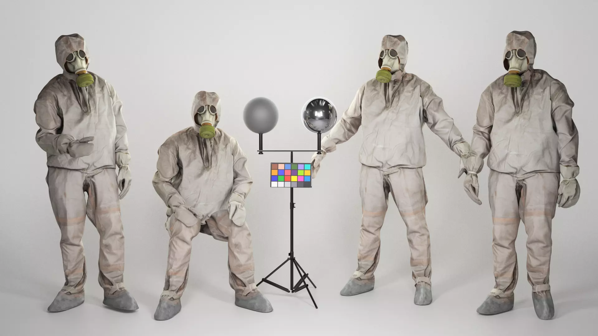 Animated Soviet Liquidator of nuclear accident of Chernobyl 84 Low-poly 3D model_0