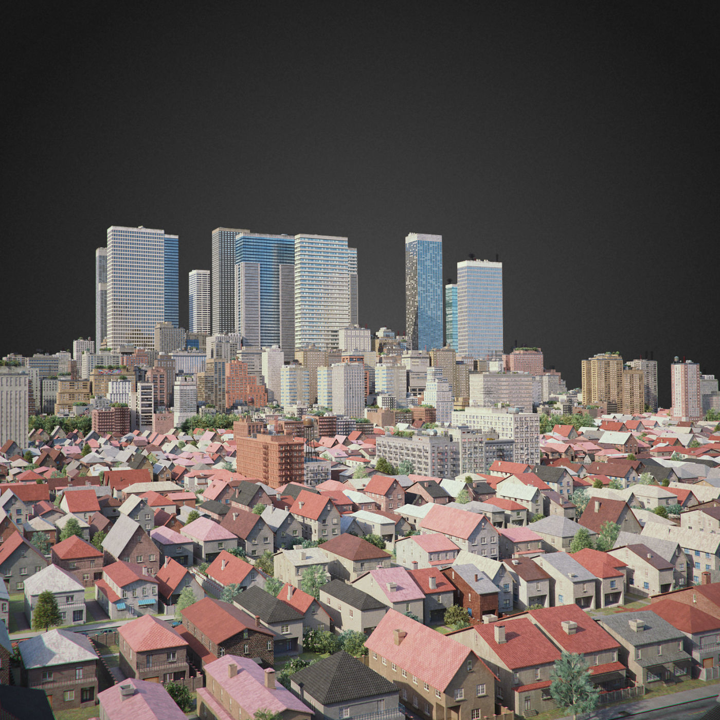 Realistic City R6 3D model_12