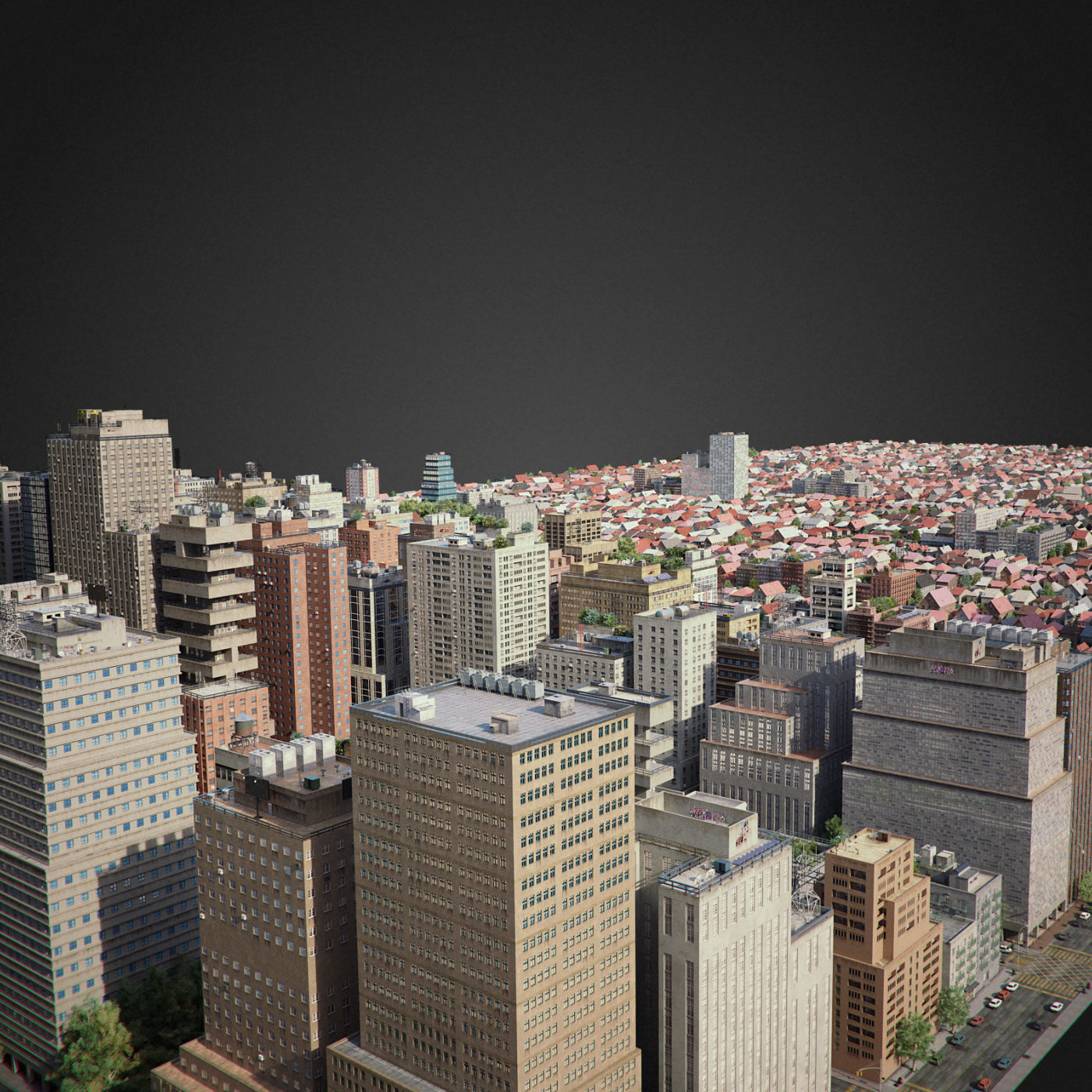 Realistic City R6 3D model_16