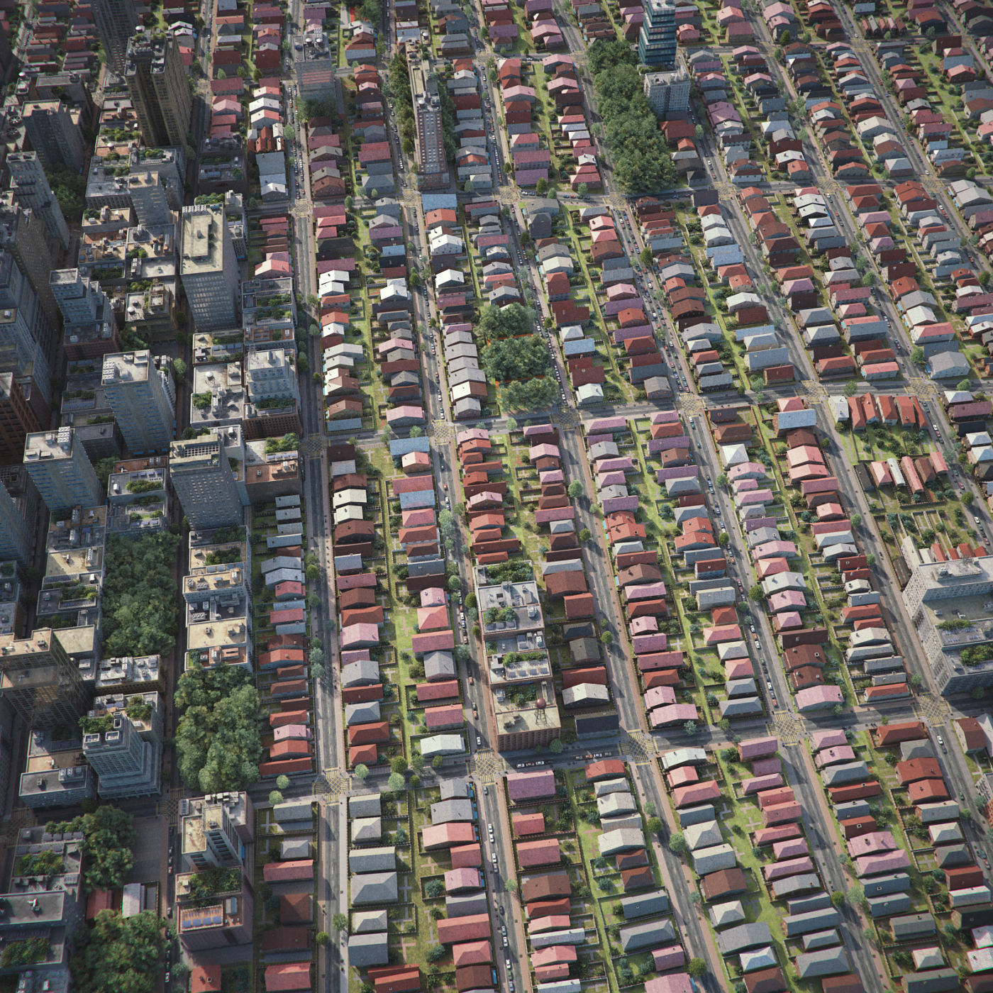 Realistic City R6 3D model_4