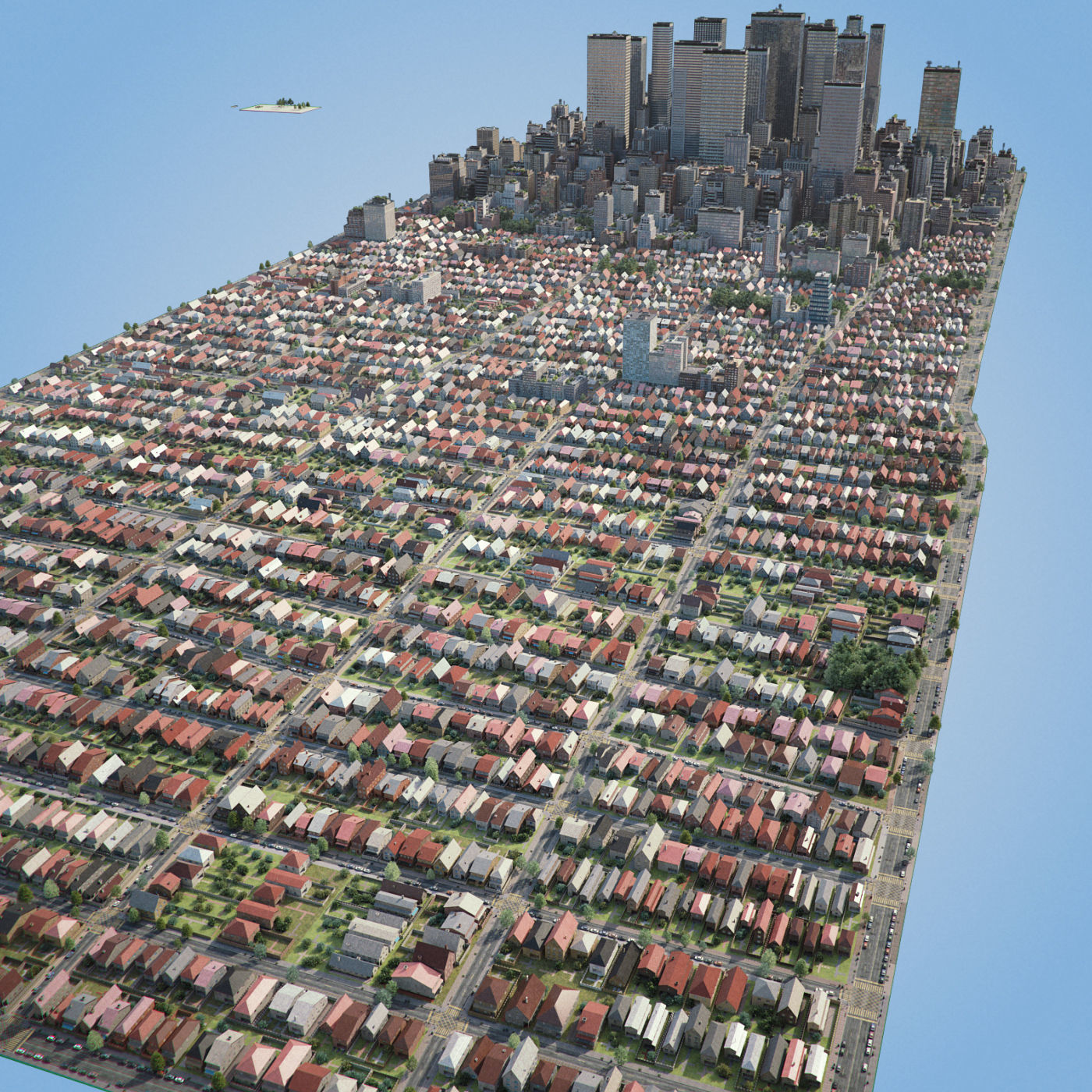 Realistic City R6 3D model_9