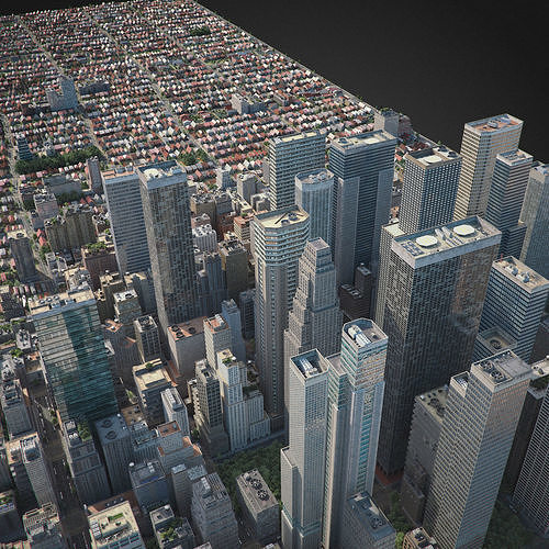 Realistic City R6 3D model 2