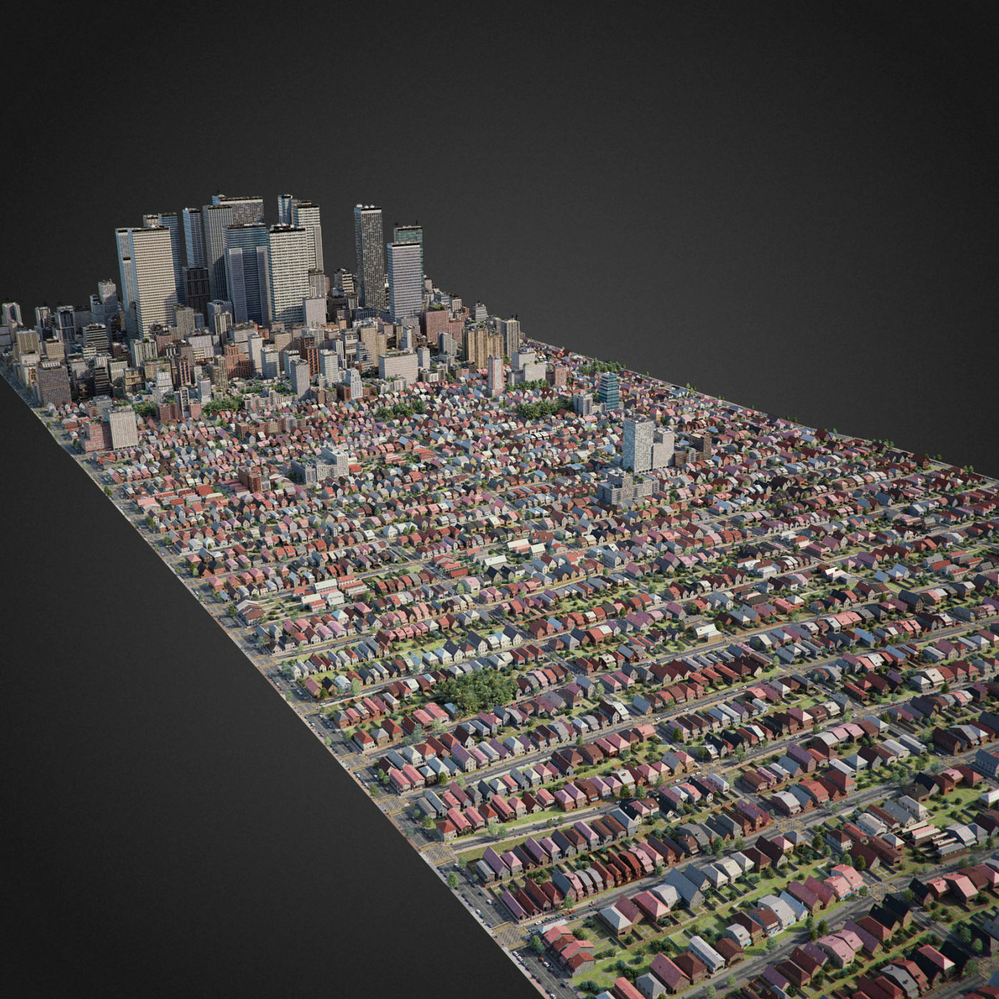 Realistic City R6 3D model_7