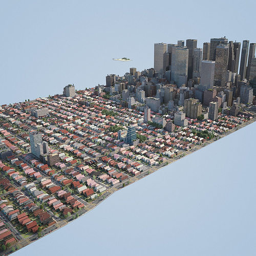 Realistic City R6 3D model 3
