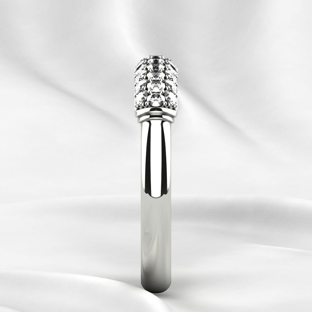 Elegant Pave Gems Gold Ring 3D print model_20