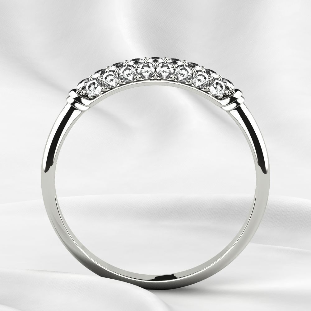 Elegant Pave Gems Gold Ring 3D print model_14