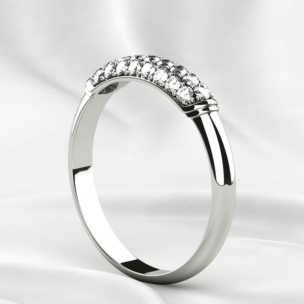 Elegant Pave Gems Gold Ring 3D print model_17