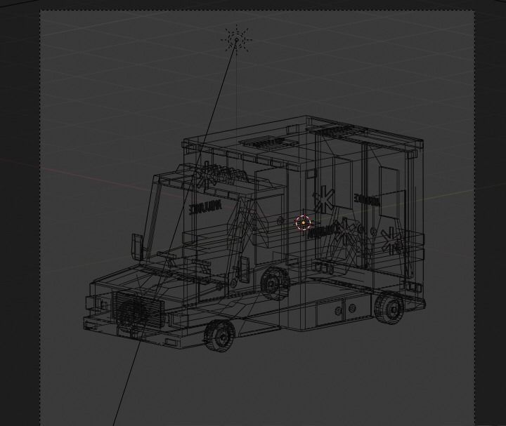 Cartoon Ambulance Low-poly 3D model_4