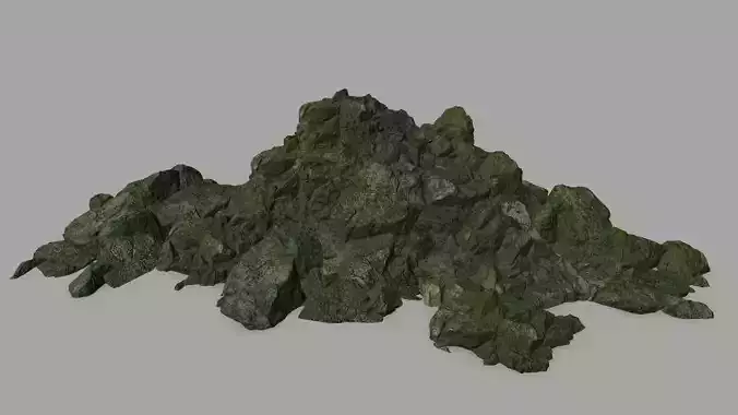 Rock Set Low-poly 3D model