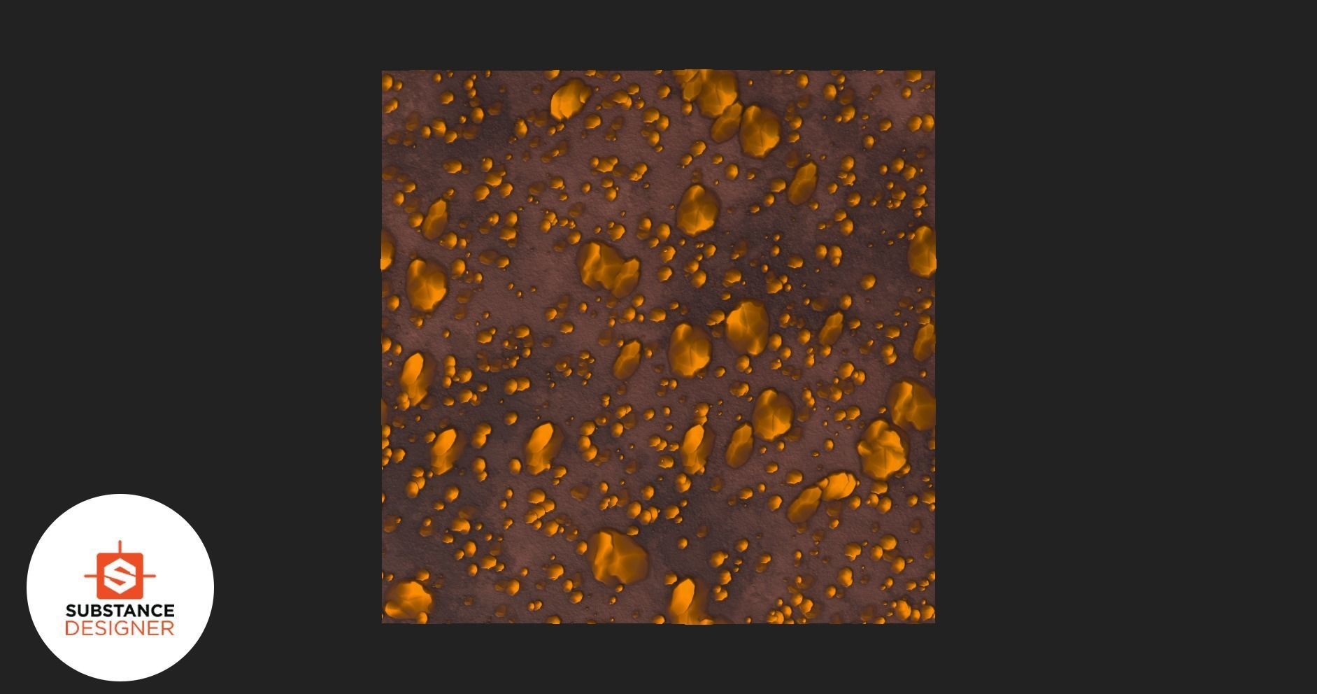 Stylized Gold Ore In Ground Texture_4