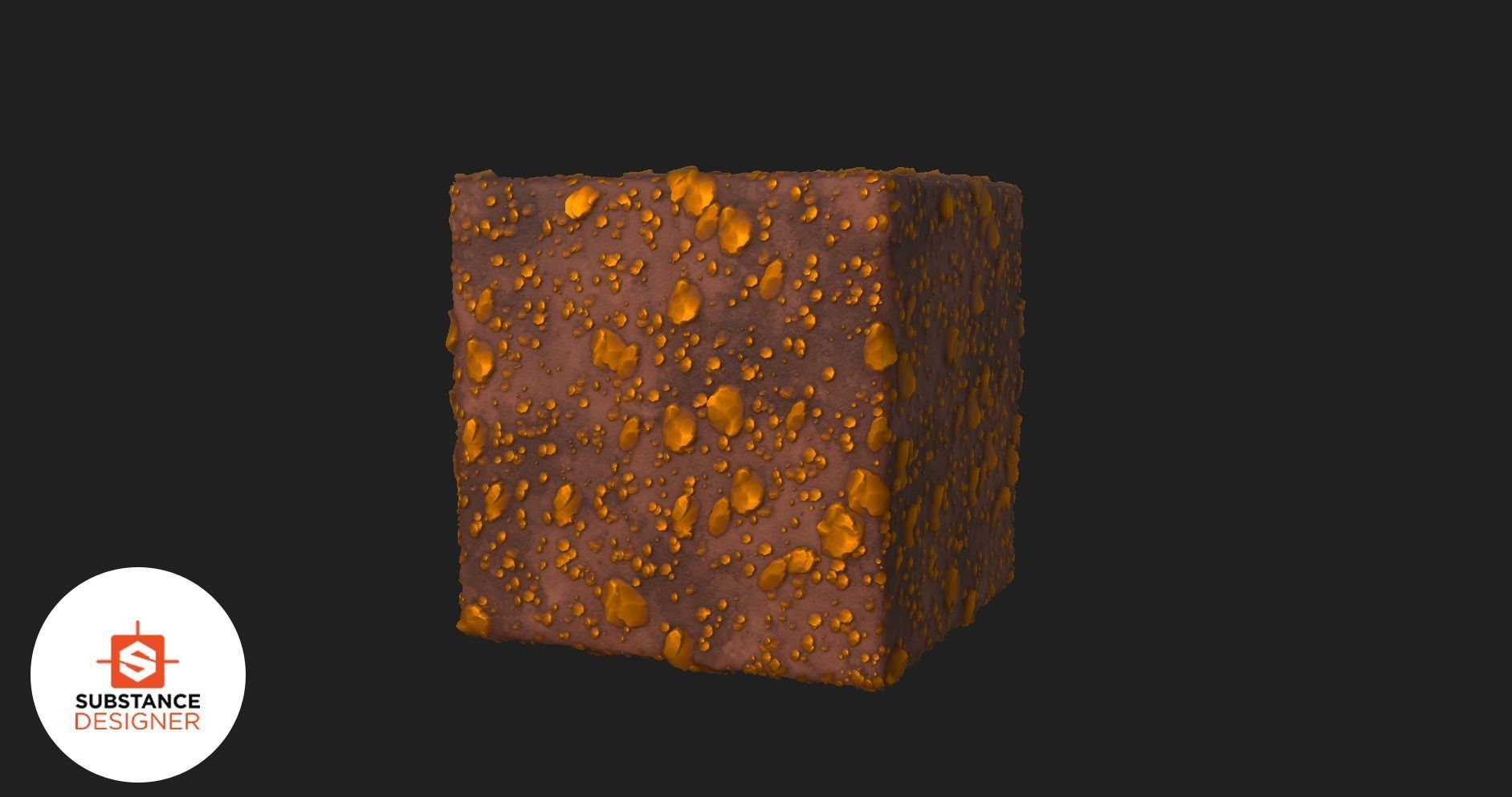 Stylized Gold Ore In Ground Texture_3