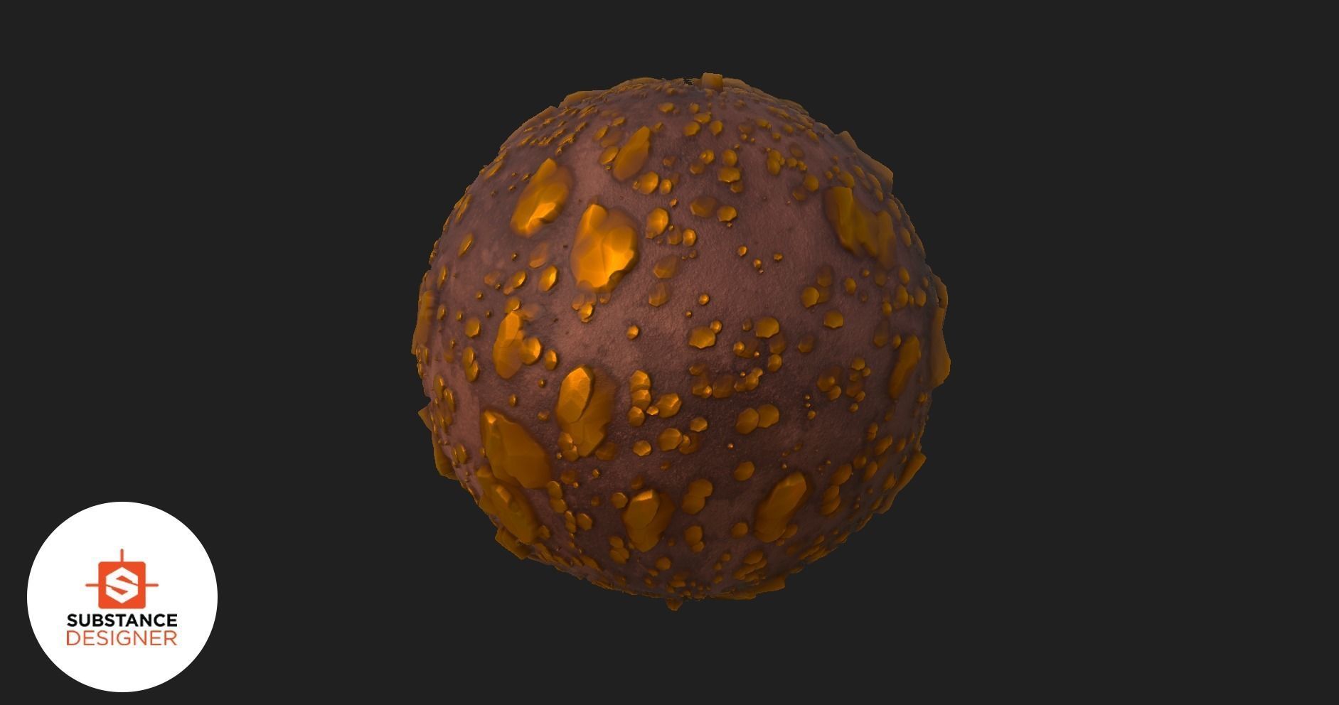 Stylized Gold Ore In Ground Texture_0