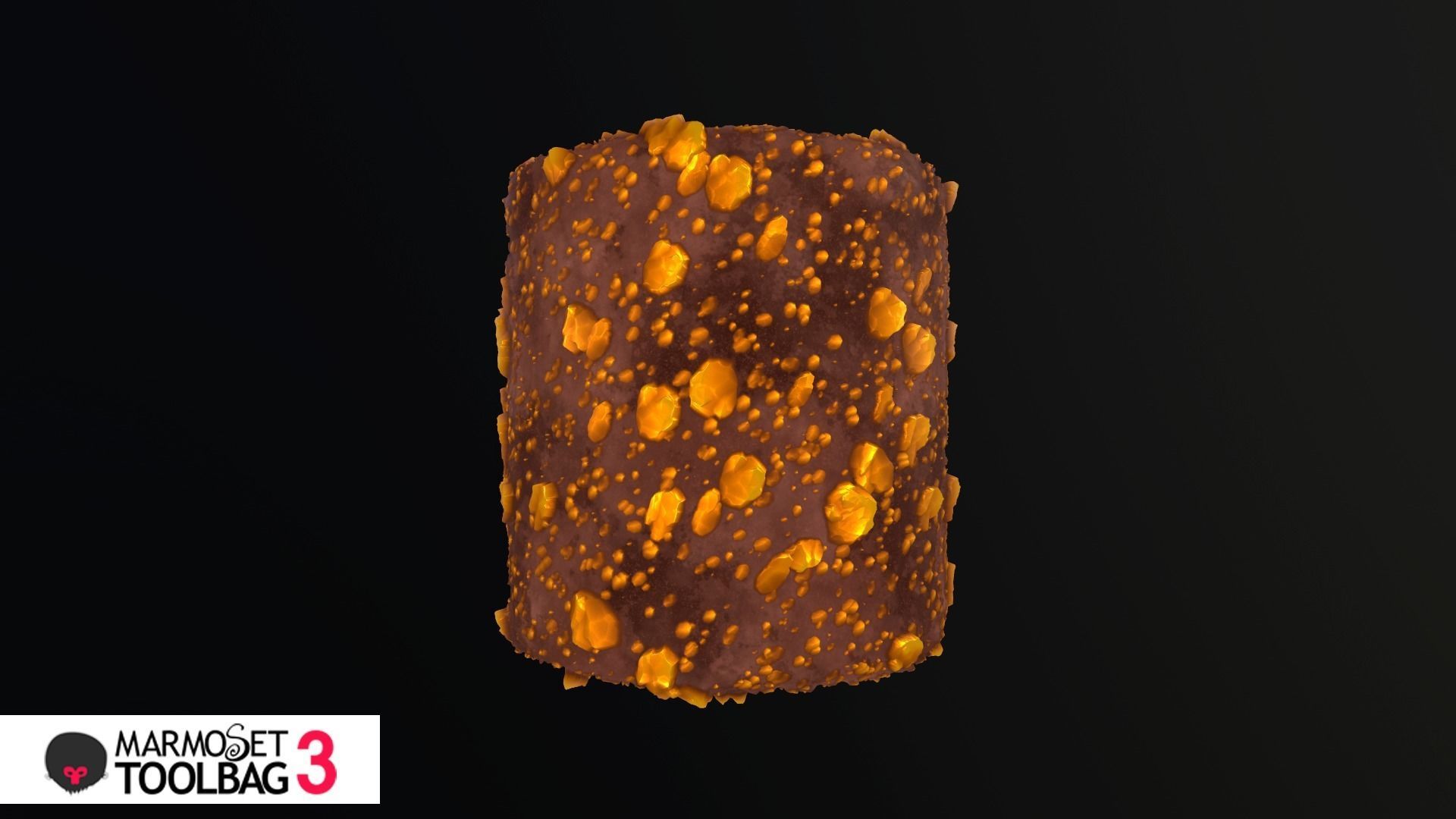 Stylized Gold Ore In Ground Texture_6