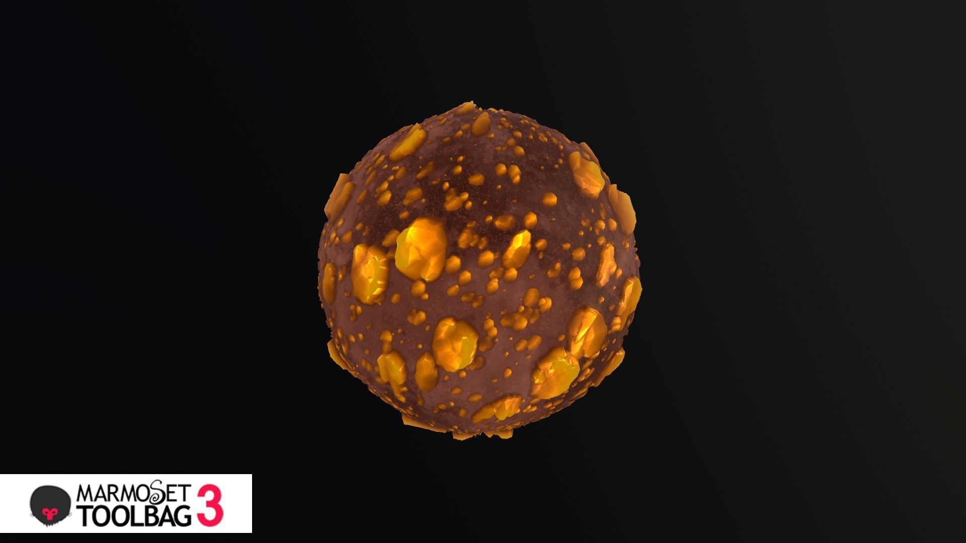 Stylized Gold Ore In Ground Texture_5