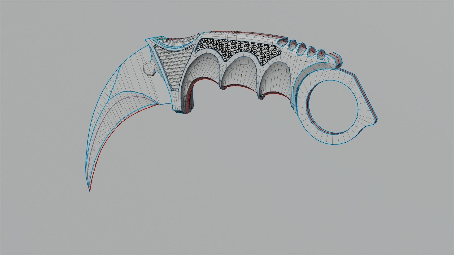 karambit knife - PBR Low-poly 3D model_3