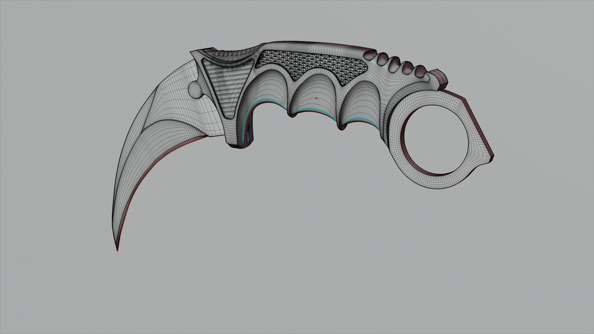 karambit knife - PBR Low-poly 3D model_5