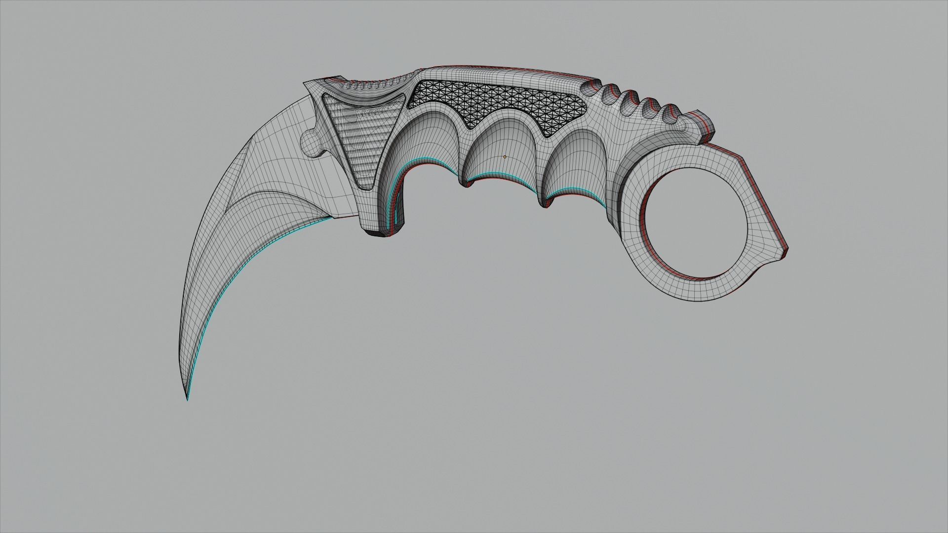 karambit knife - PBR Low-poly 3D model_4