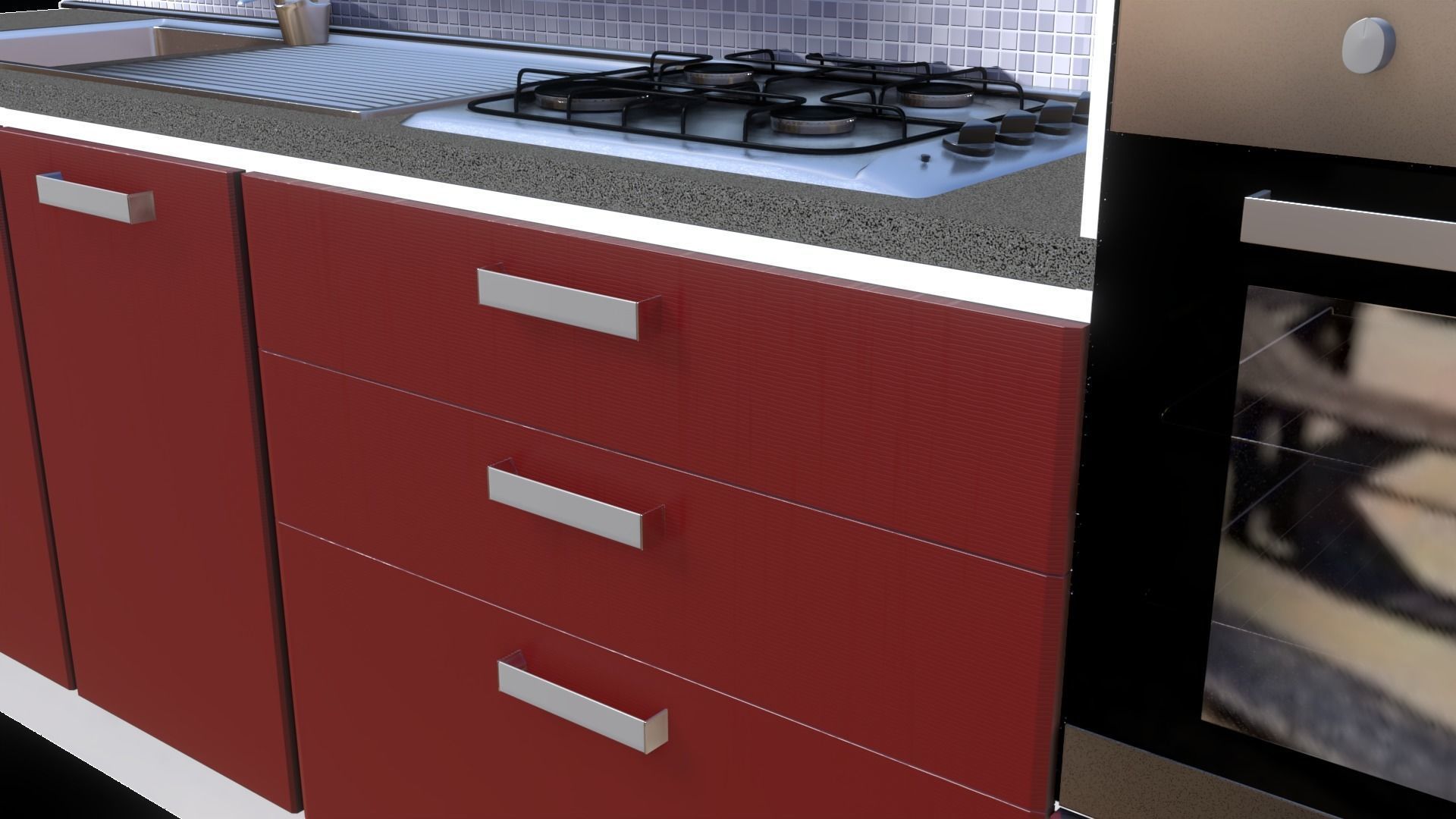 Kitchen for Blender 3D model_4