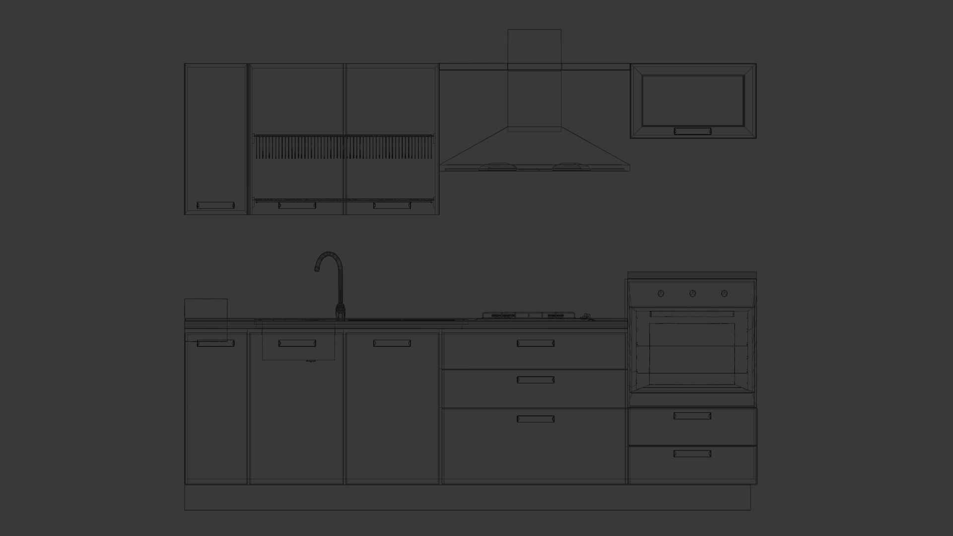 Kitchen for Blender 3D model_18