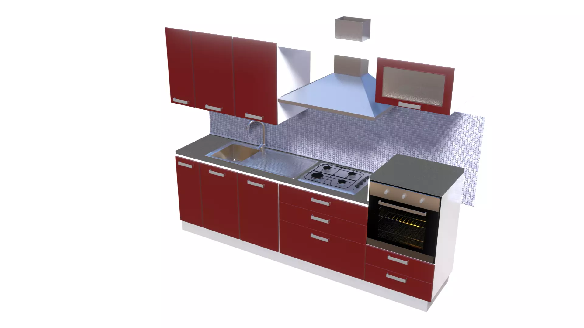 Kitchen for Blender 3D model_0