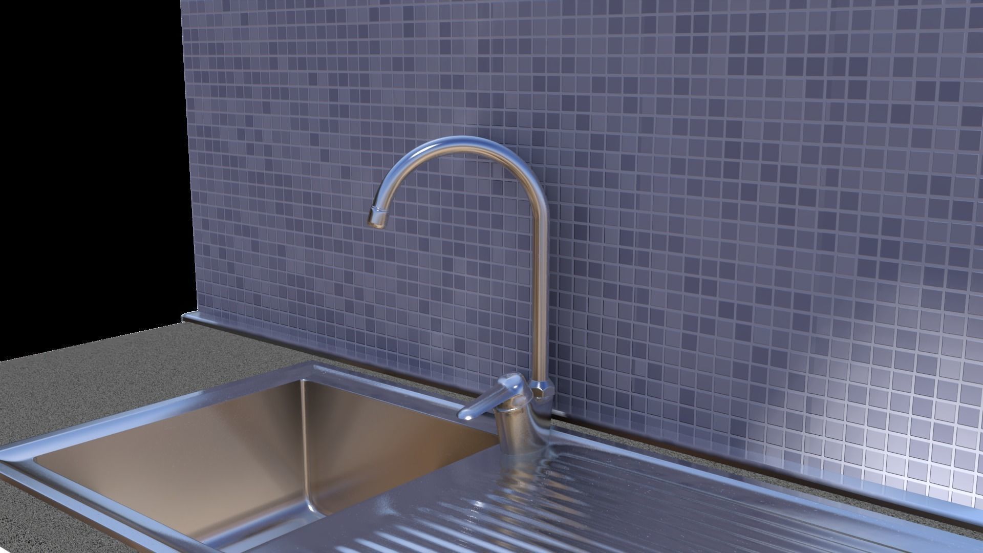 Kitchen for Blender 3D model_1