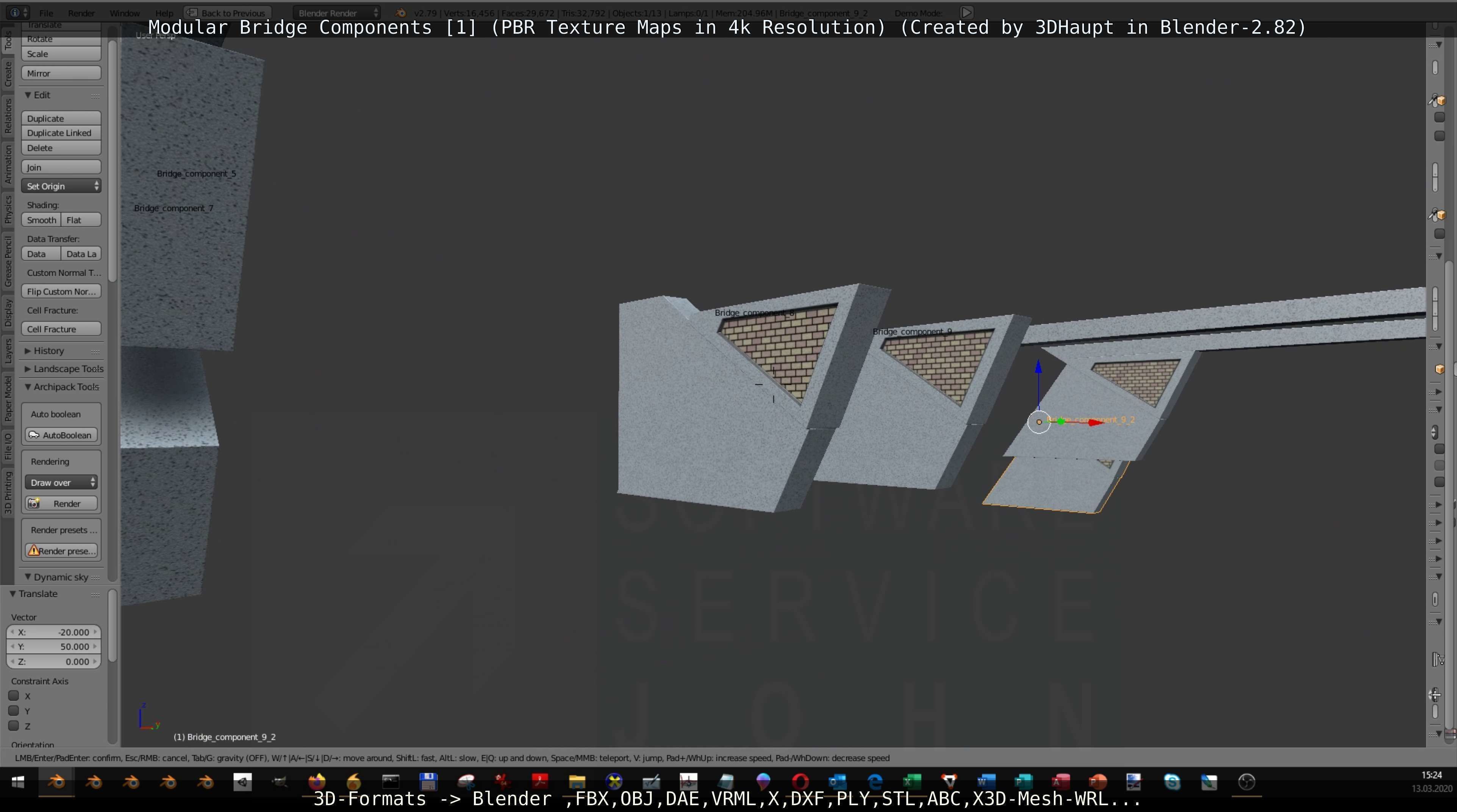 Modular Bridge Components 1  3D model_56