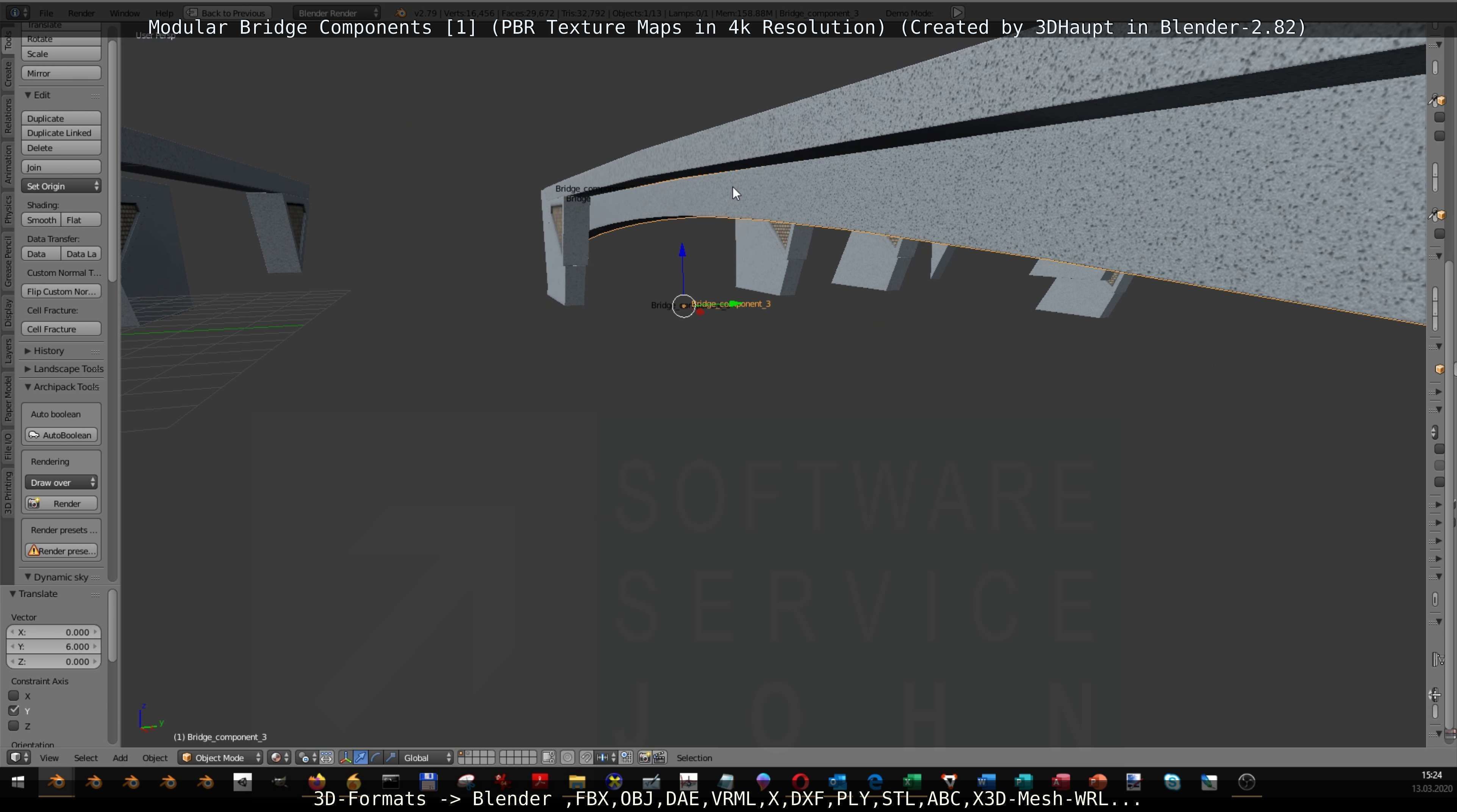 Modular Bridge Components 1  3D model_70