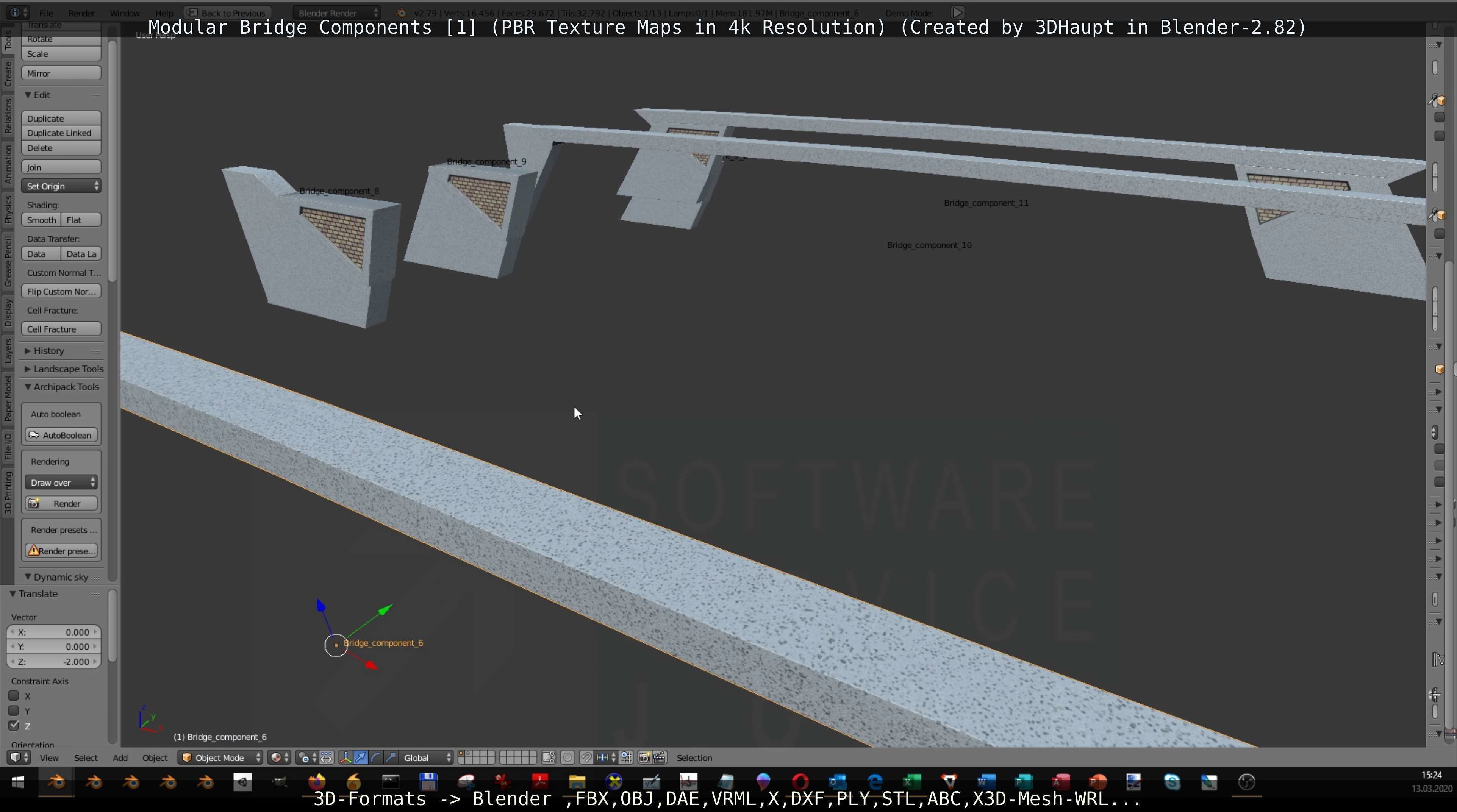 Modular Bridge Components 1  3D model_97