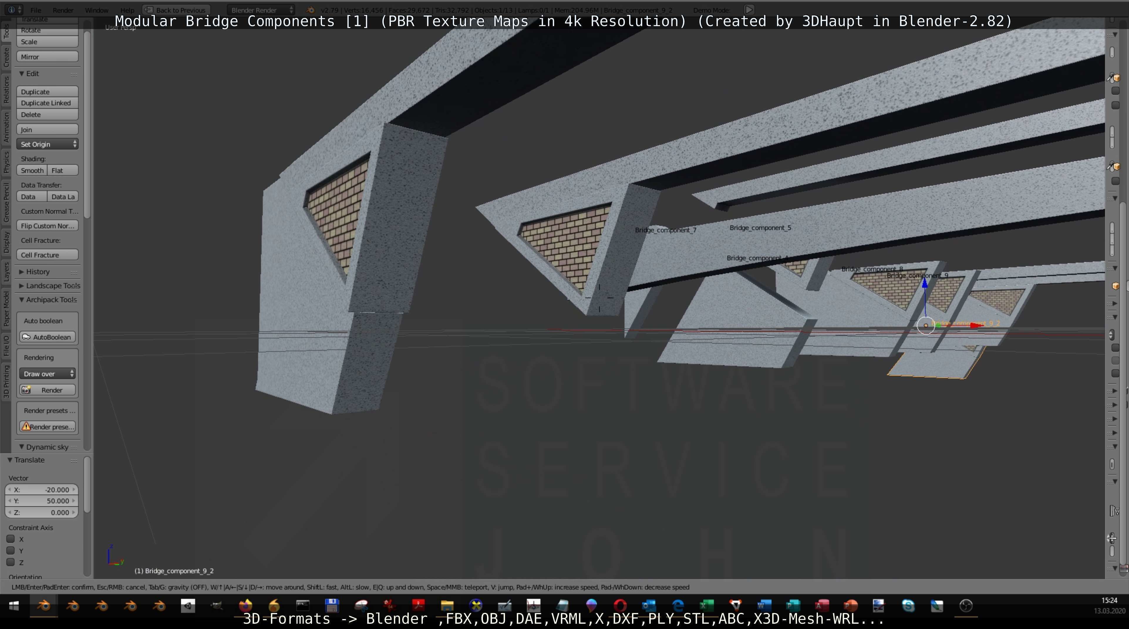 Modular Bridge Components 1  3D model_53