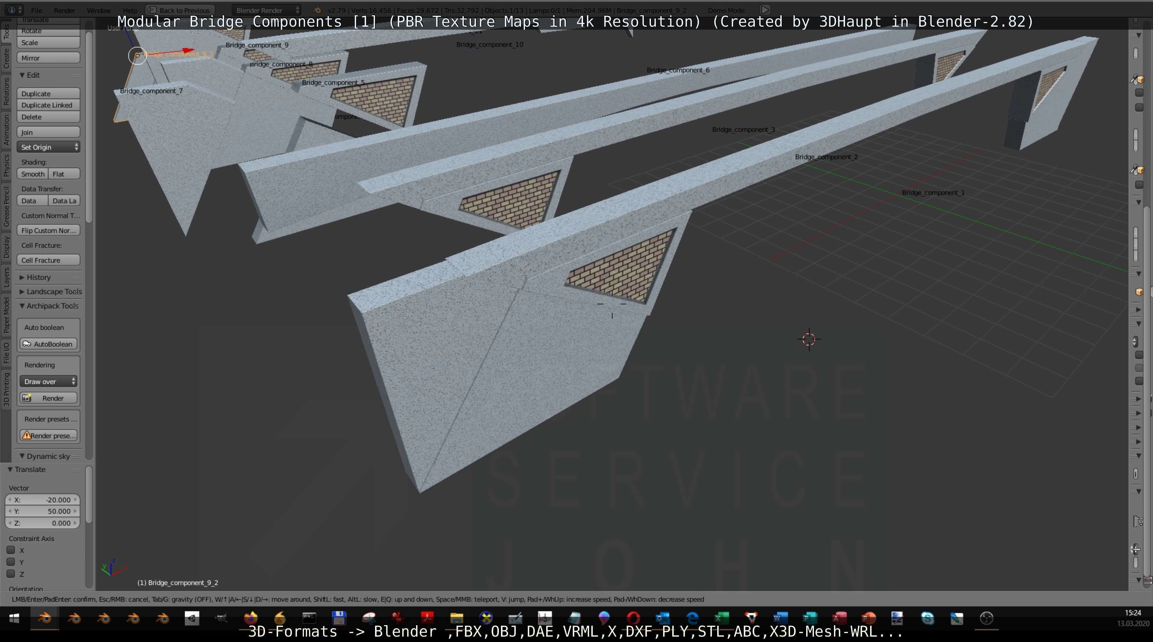 Modular Bridge Components 1  3D model_42