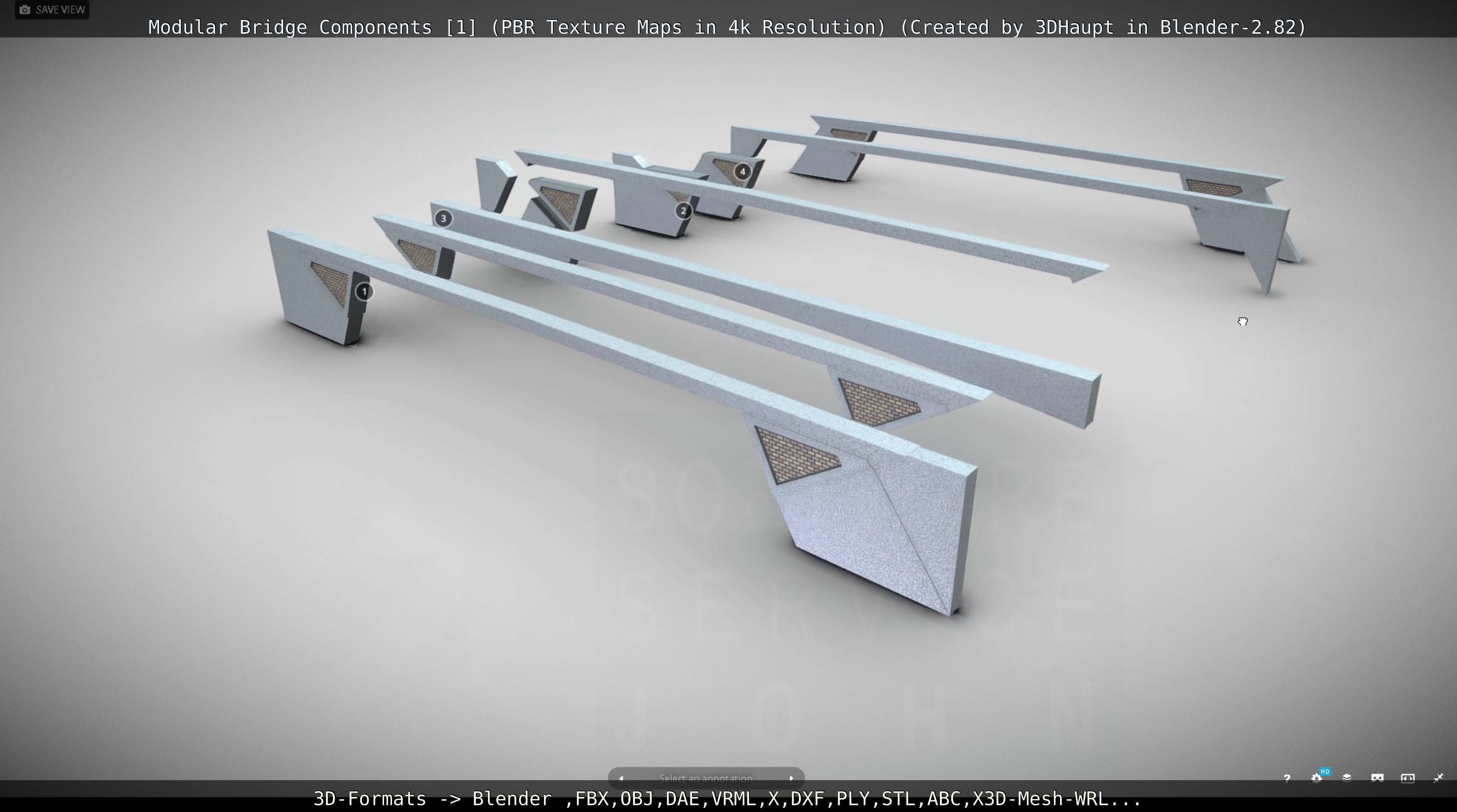 Modular Bridge Components 1  3D model_90