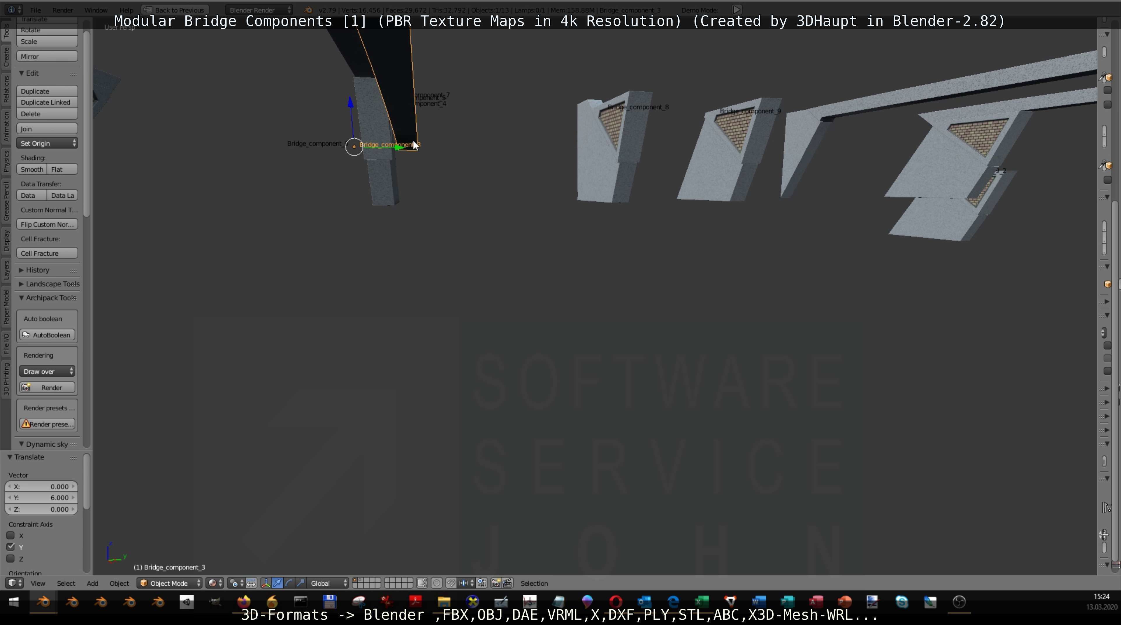 Modular Bridge Components 1  3D model_75