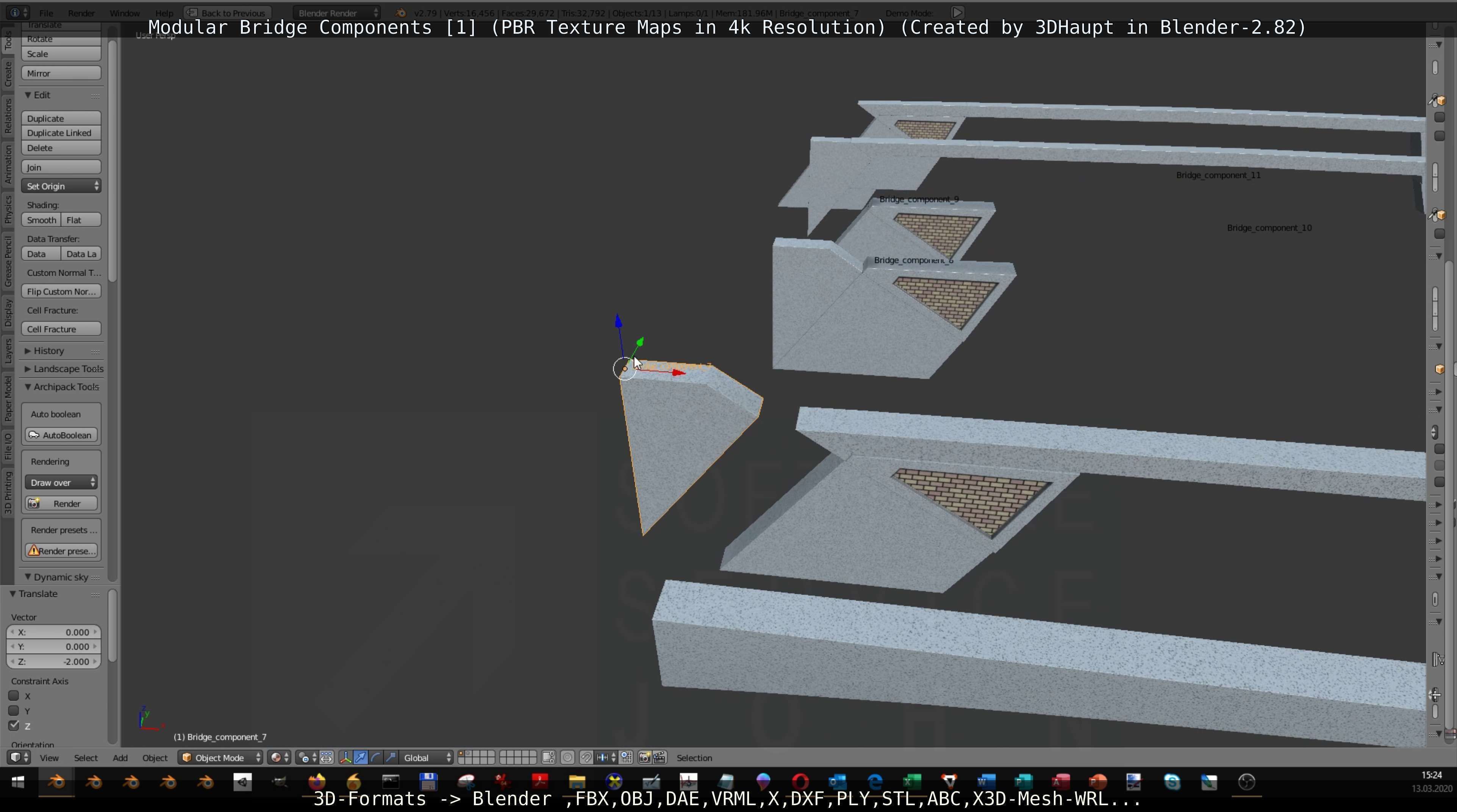 Modular Bridge Components 1  3D model_54