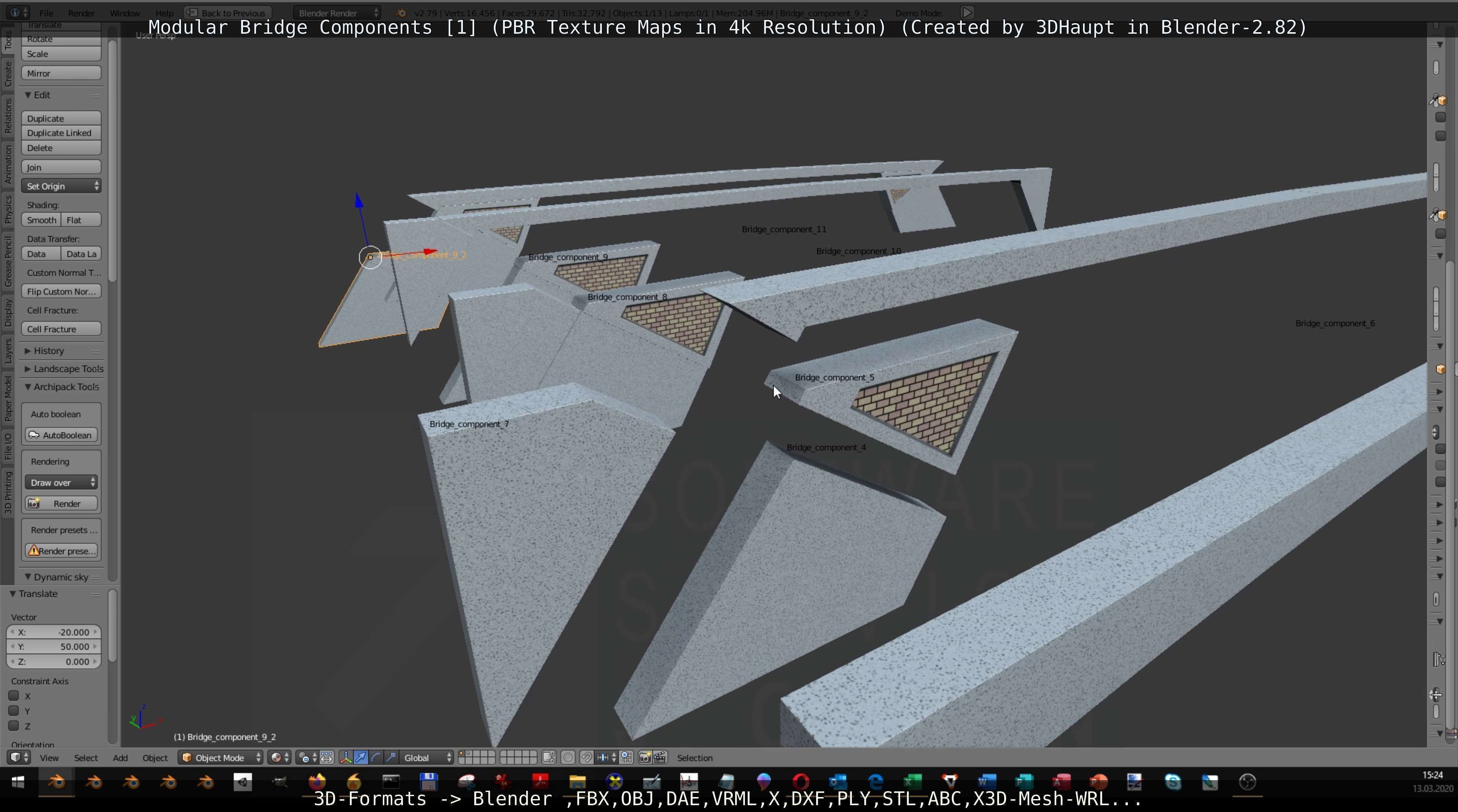 Modular Bridge Components 1  3D model_67