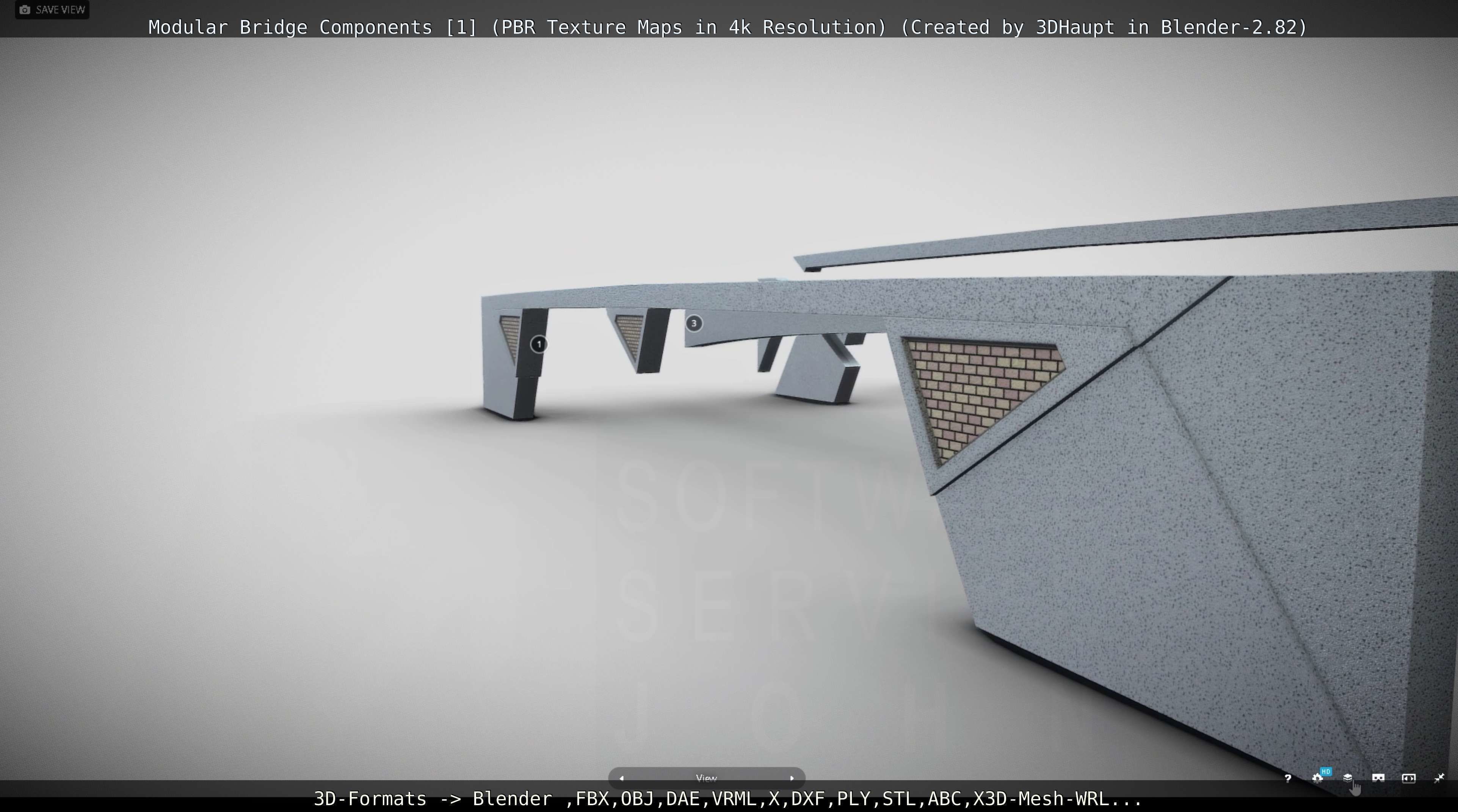 Modular Bridge Components 1  3D model_108