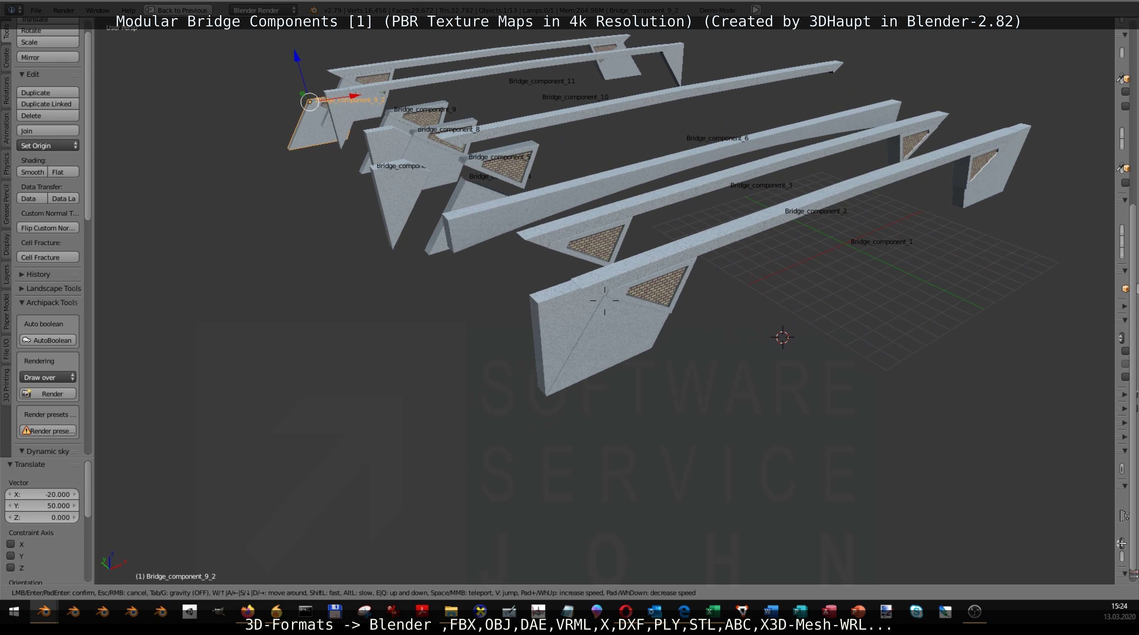 Modular Bridge Components 1  3D model_58