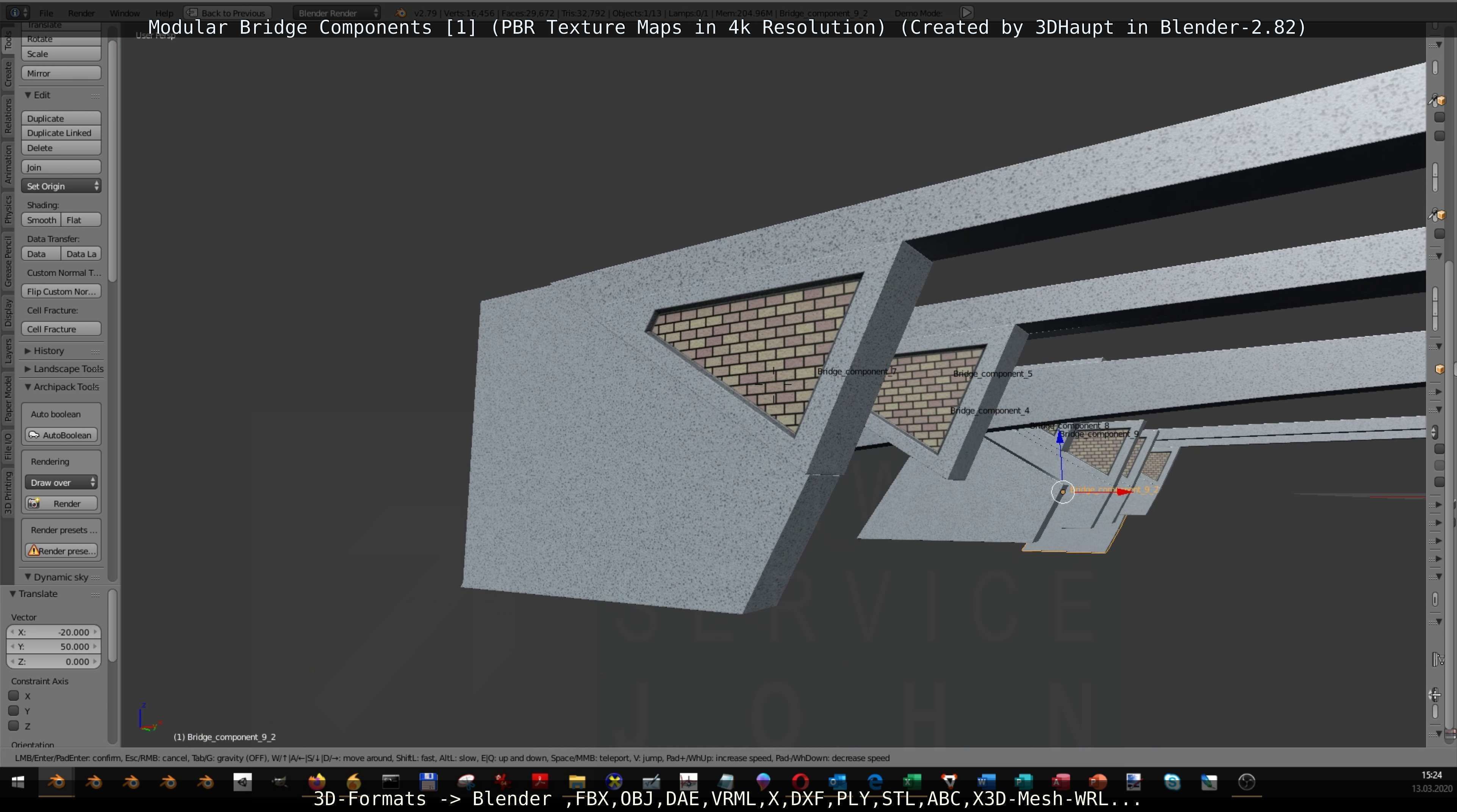Modular Bridge Components 1  3D model_43