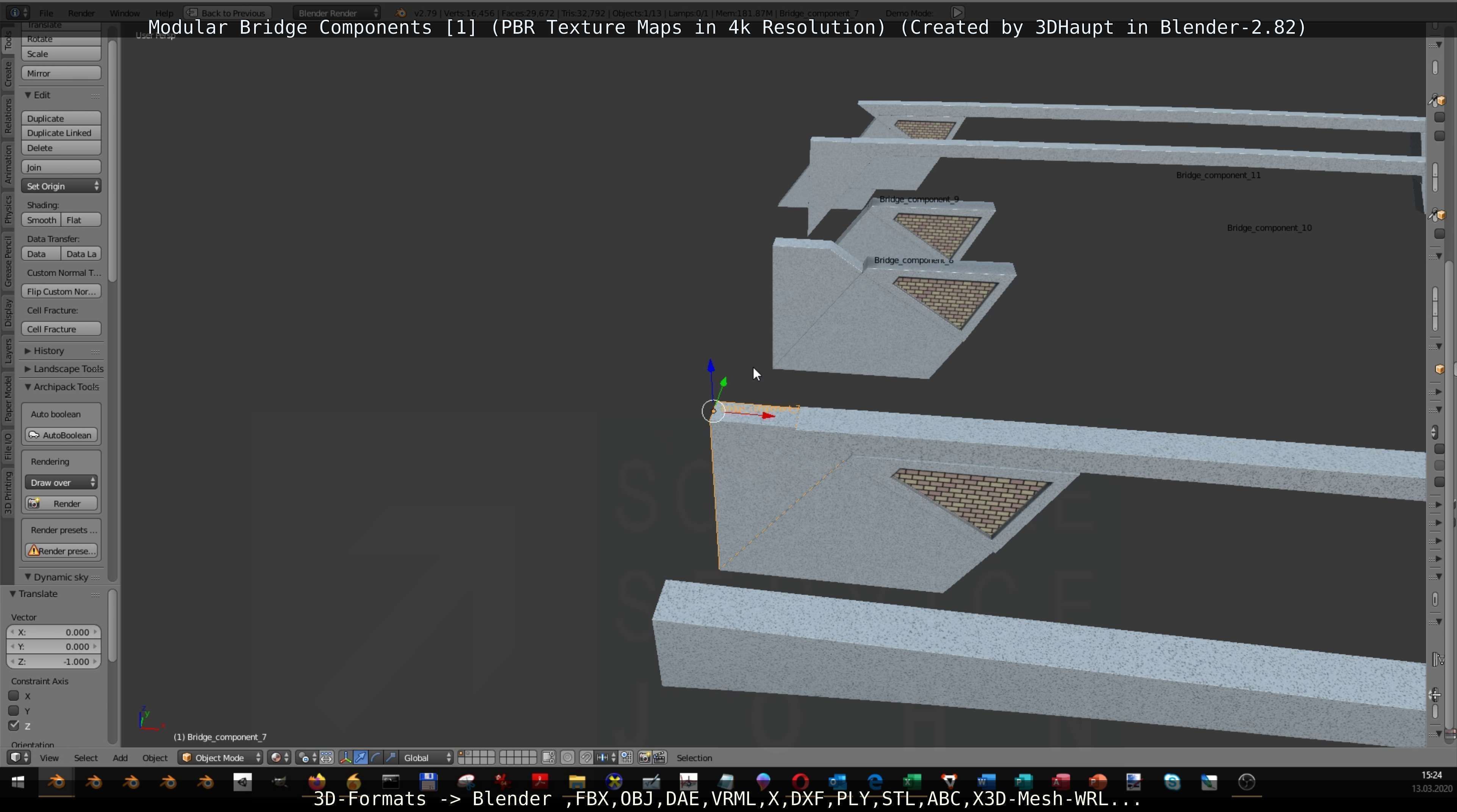 Modular Bridge Components 1  3D model_59