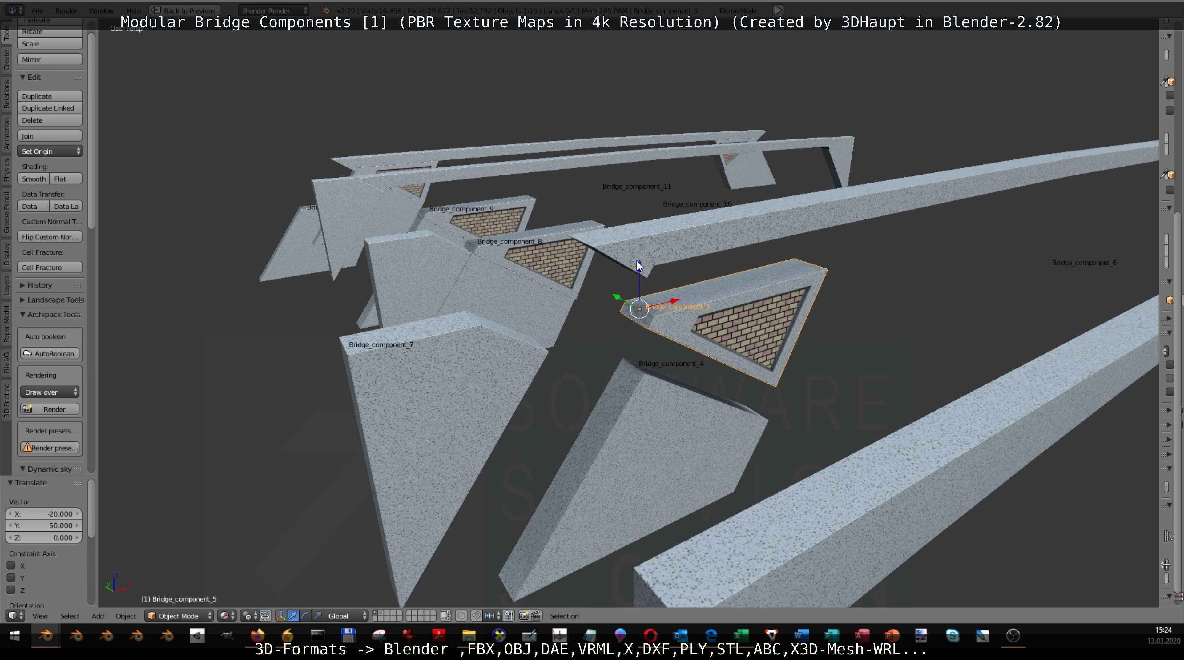 Modular Bridge Components 1  3D model_71