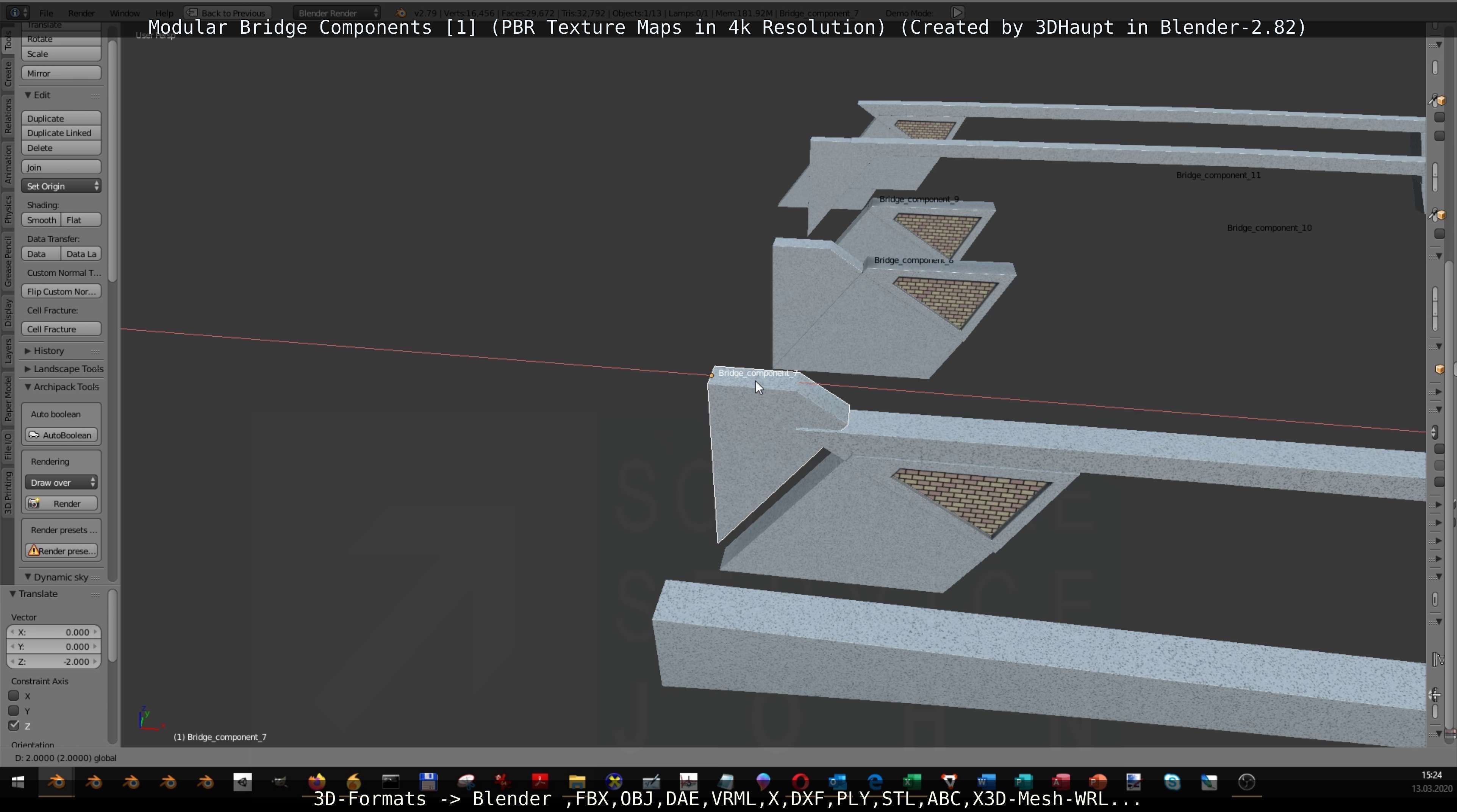 Modular Bridge Components 1  3D model_113