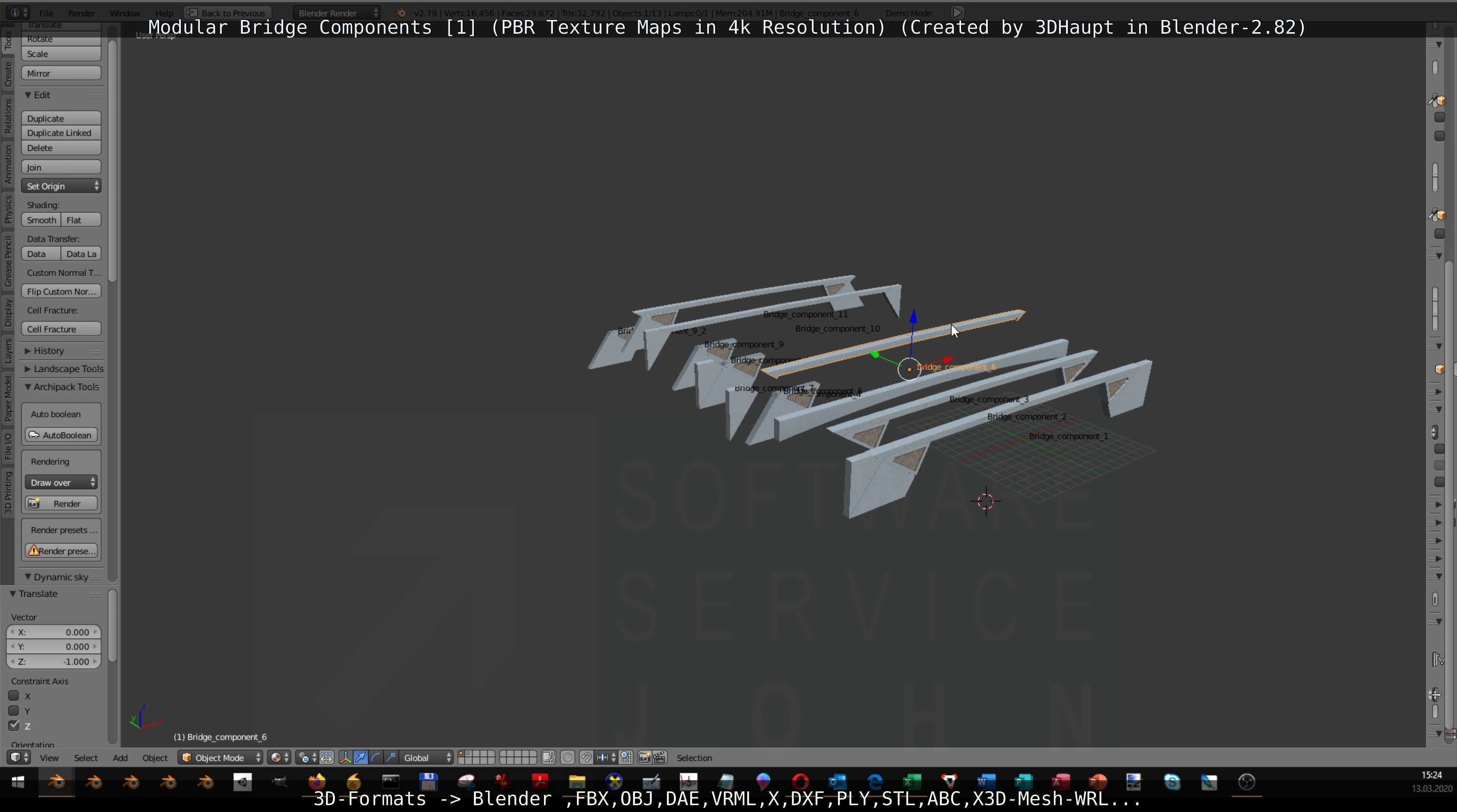 Modular Bridge Components 1  3D model_91