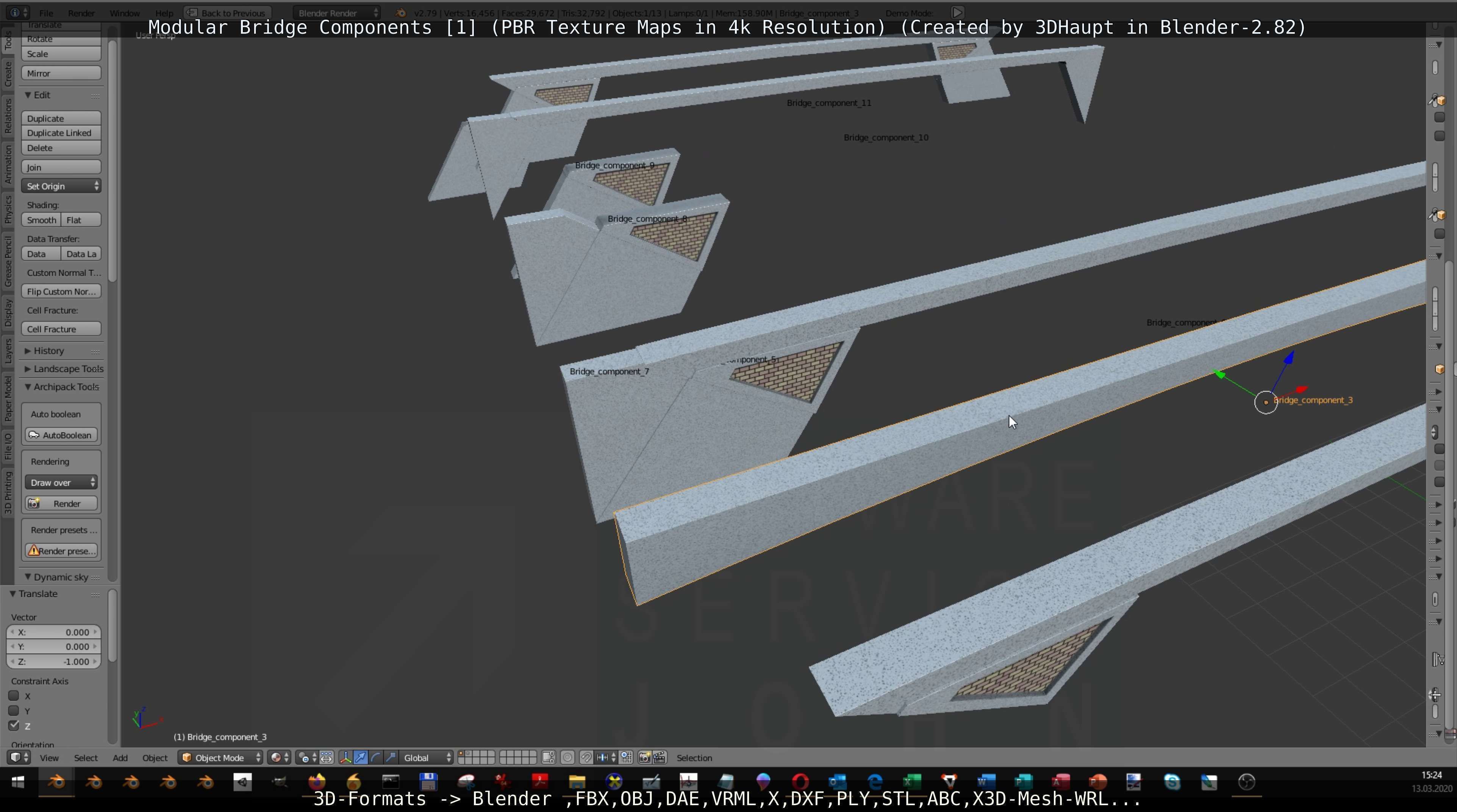 Modular Bridge Components 1  3D model_62