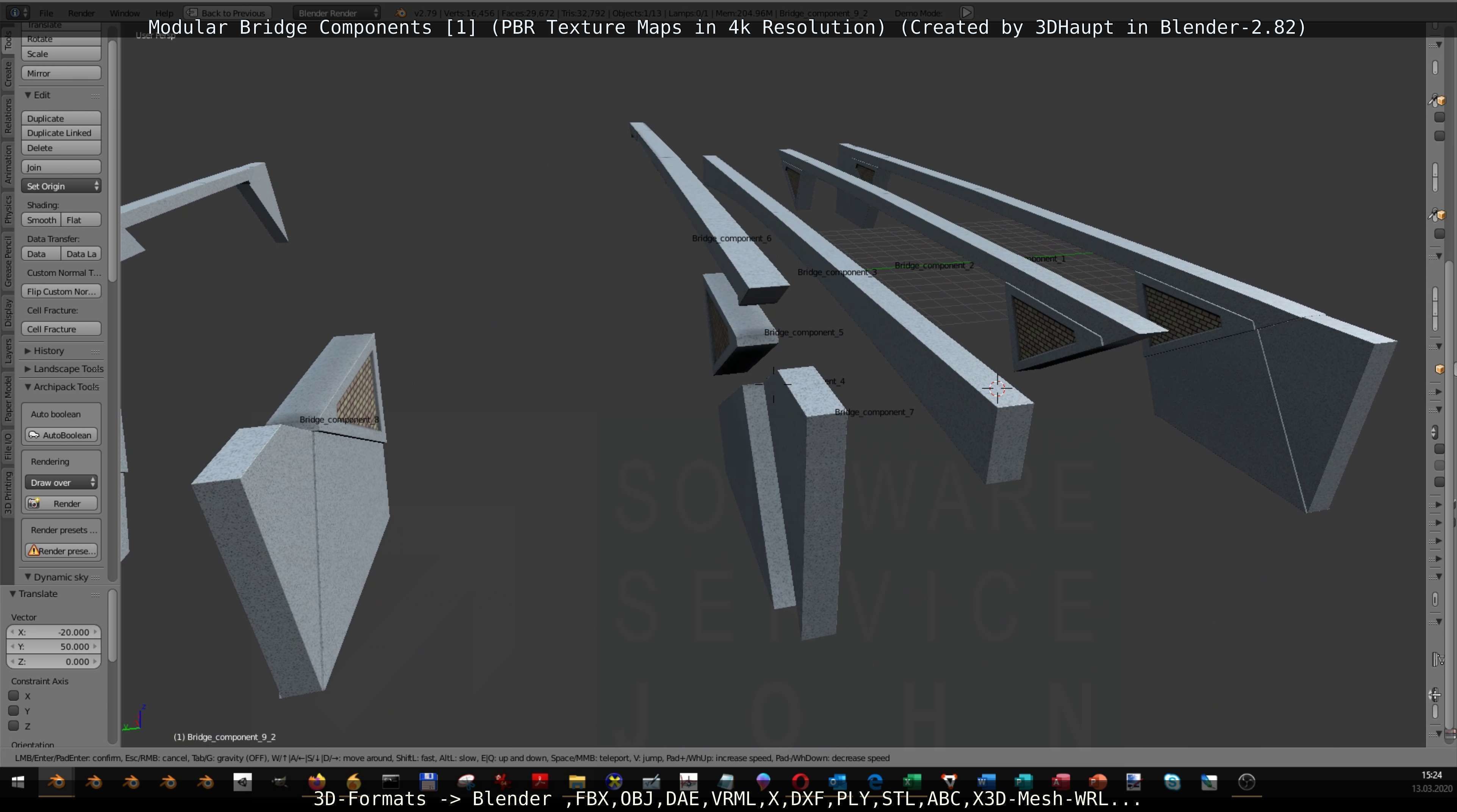 Modular Bridge Components 1  3D model_46