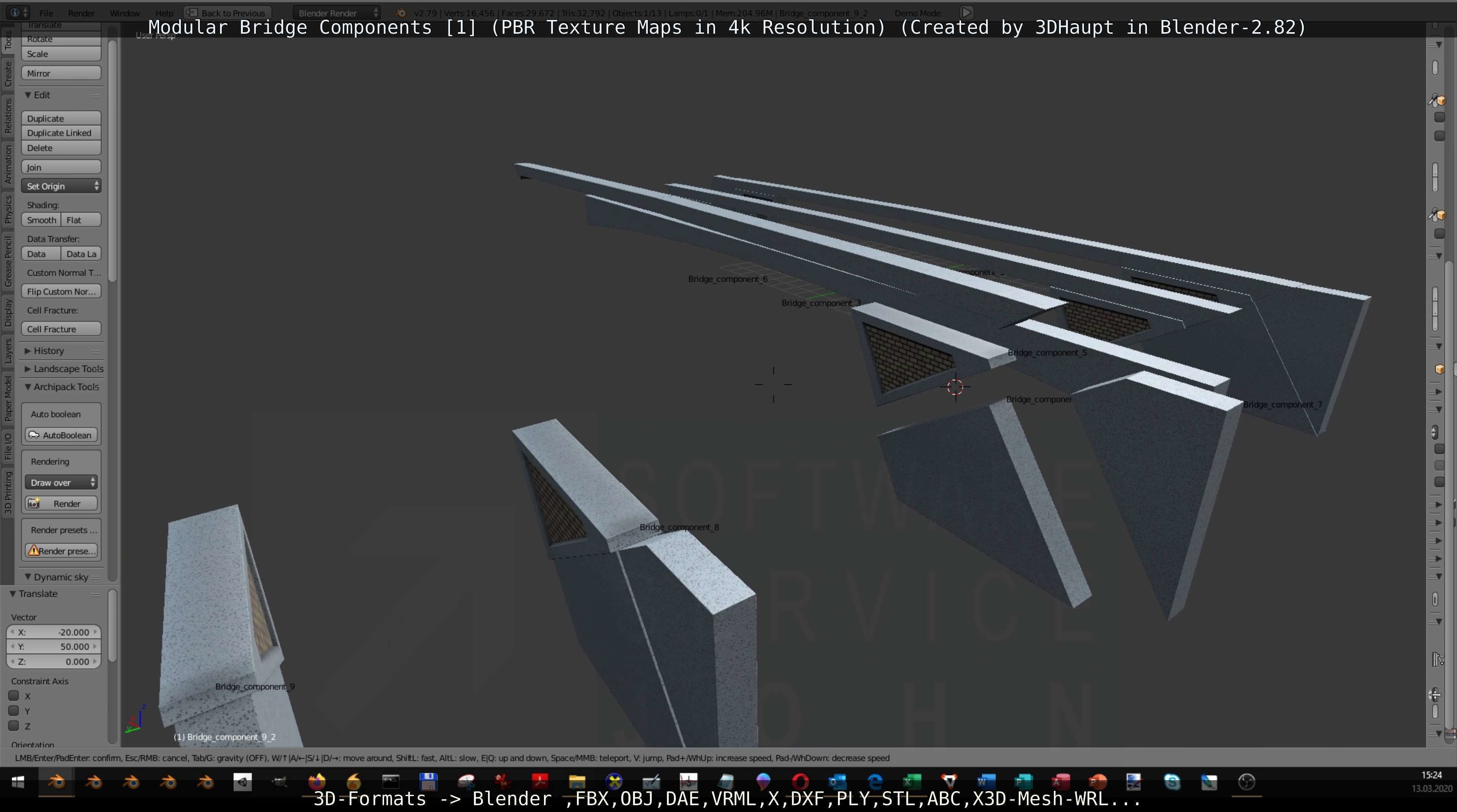 Modular Bridge Components 1  3D model_61