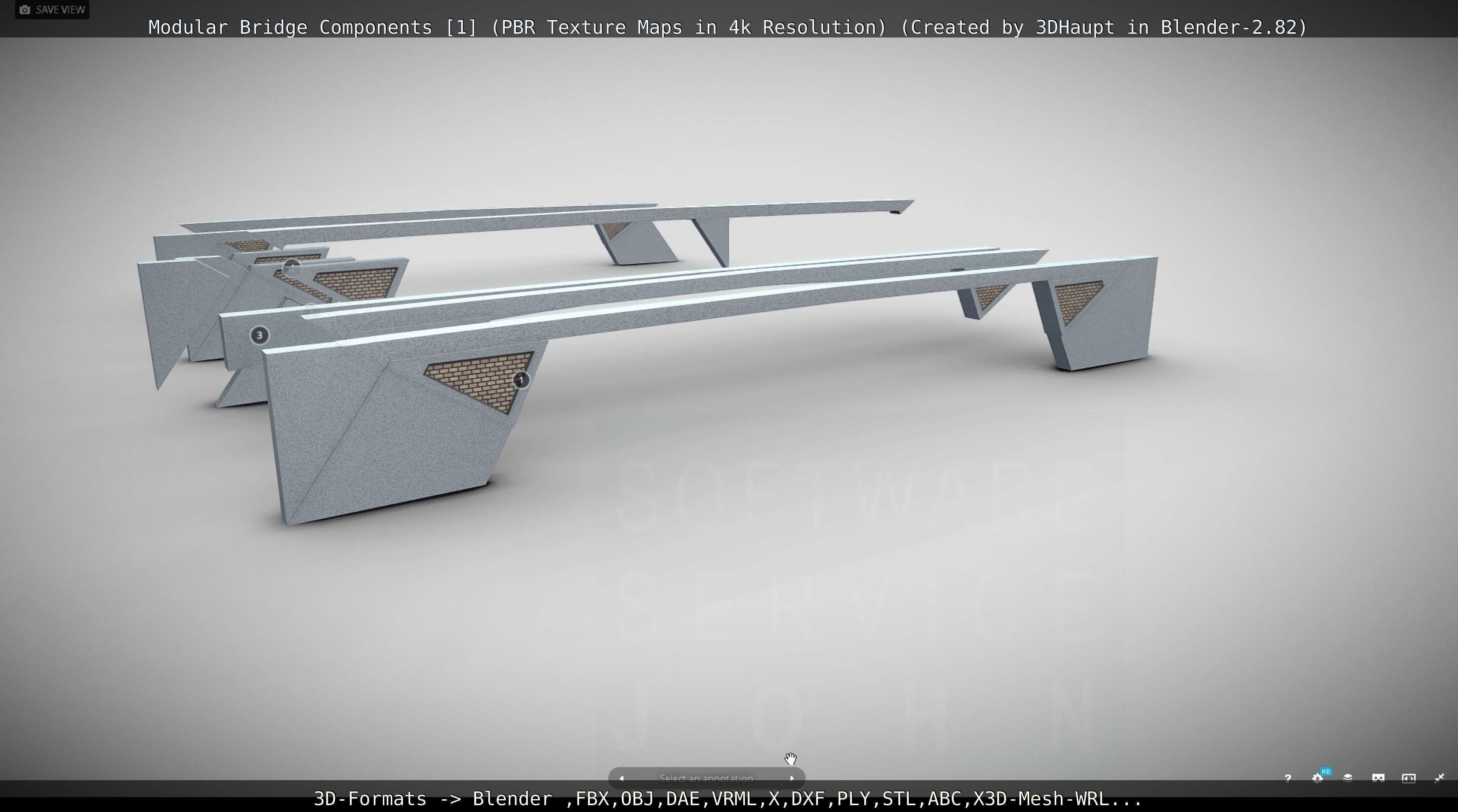 Modular Bridge Components 1  3D model_28