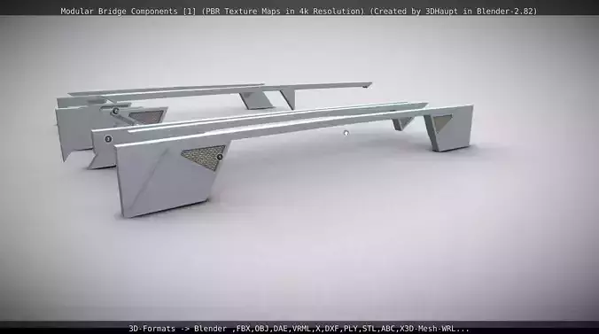 Modular Bridge Components 1  3D model